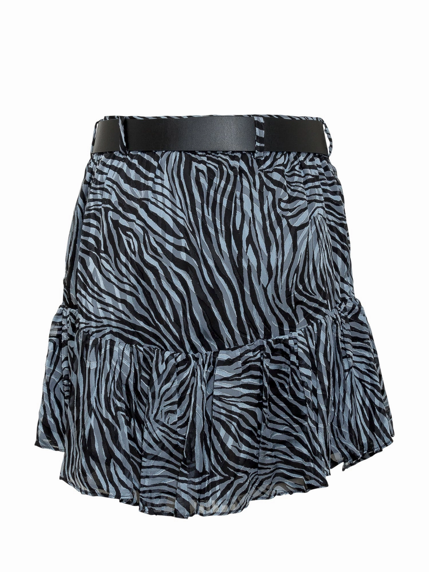 Michael Michael Kors Zebra Printed Belted Mini Skirt