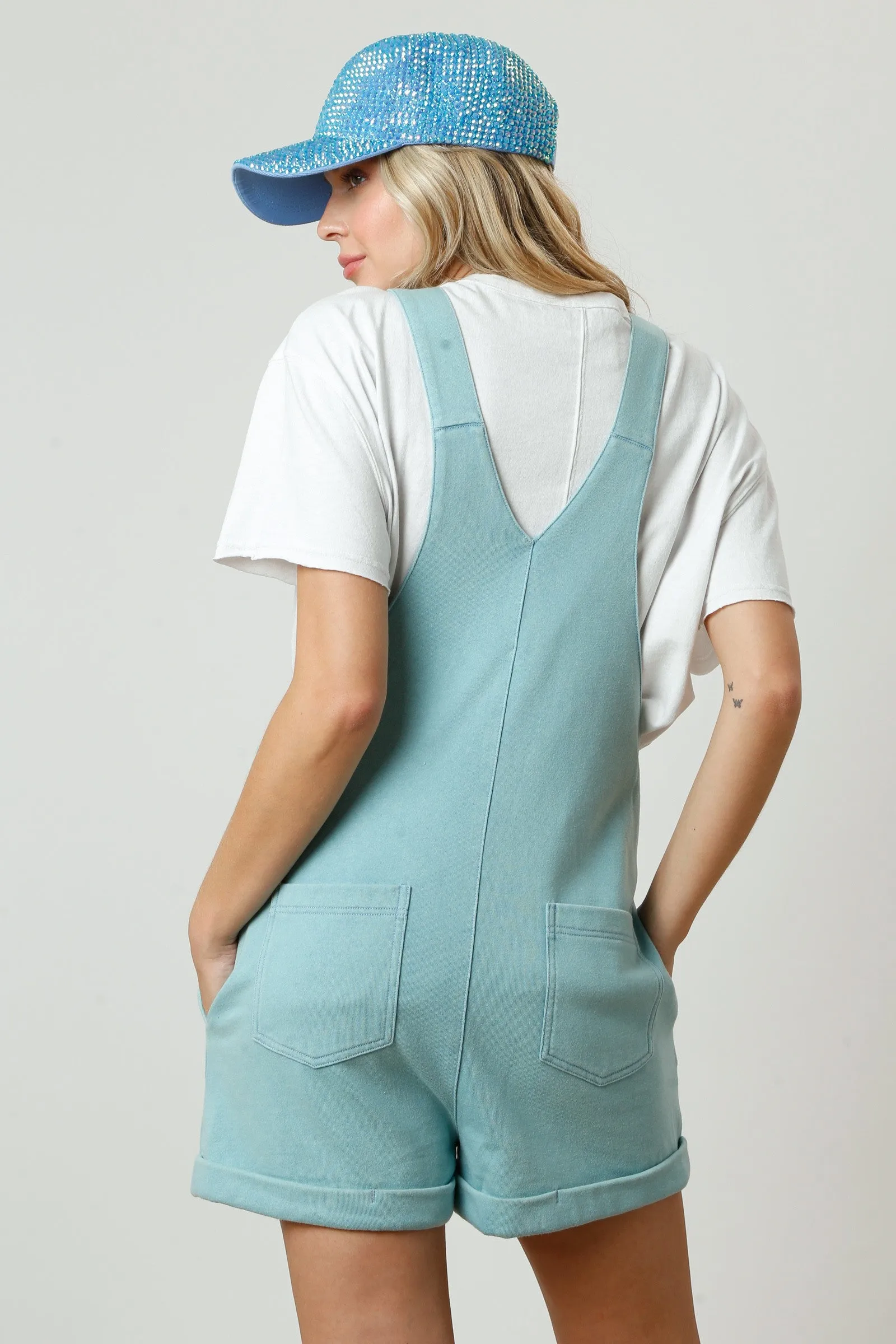 Mineral Washed French Terry Romper | FANTASTIC FAWN