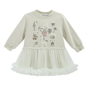 Mist Ballet Ruffle Bow Dress