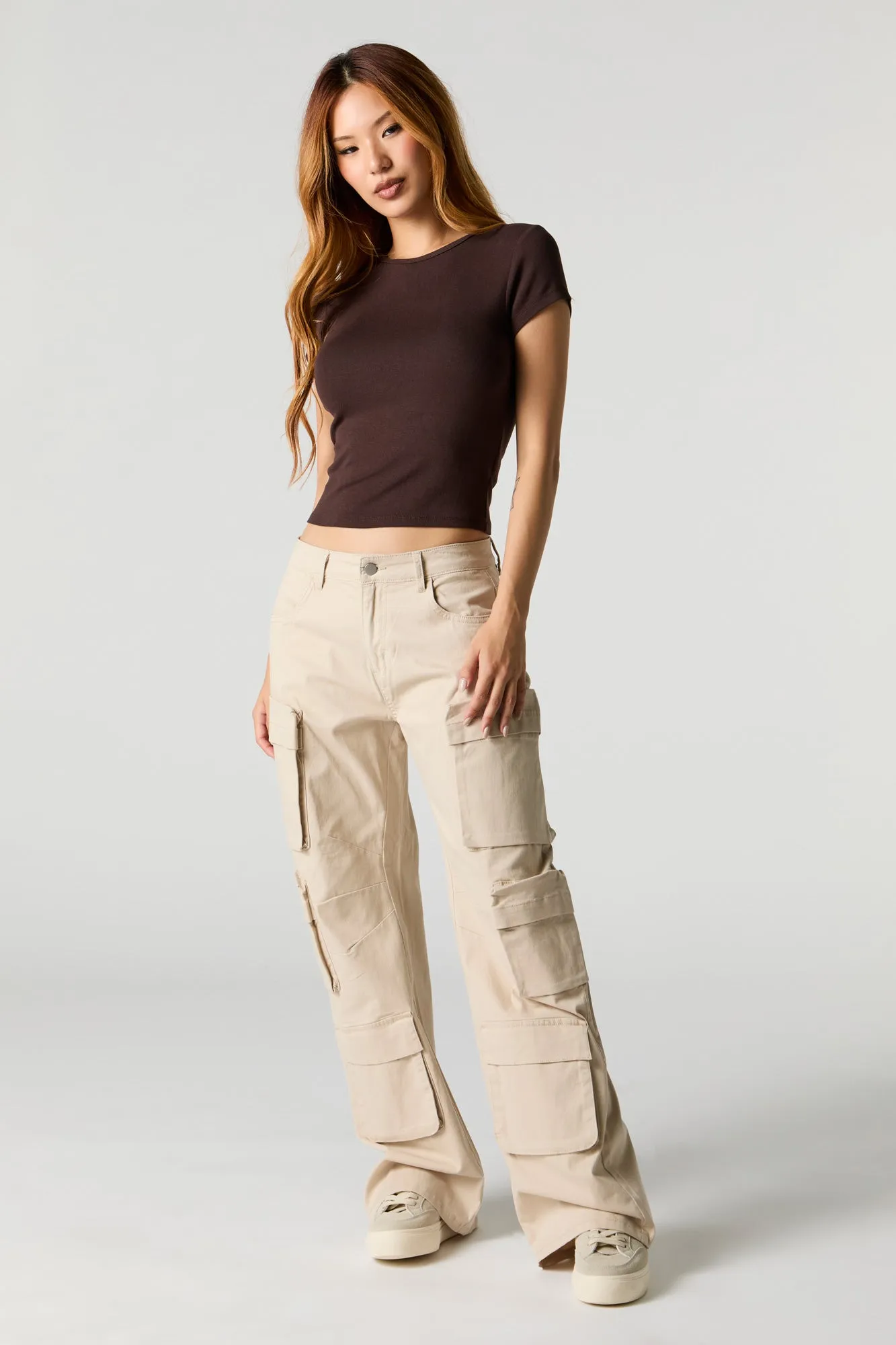 Multi Pocket Straight Leg Cargo Pant