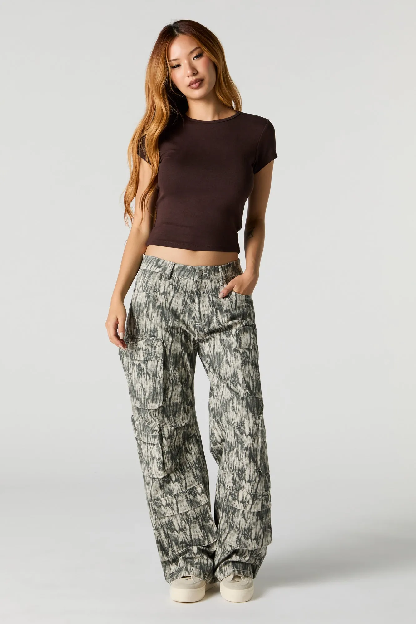 Multi Pocket Straight Leg Cargo Pant