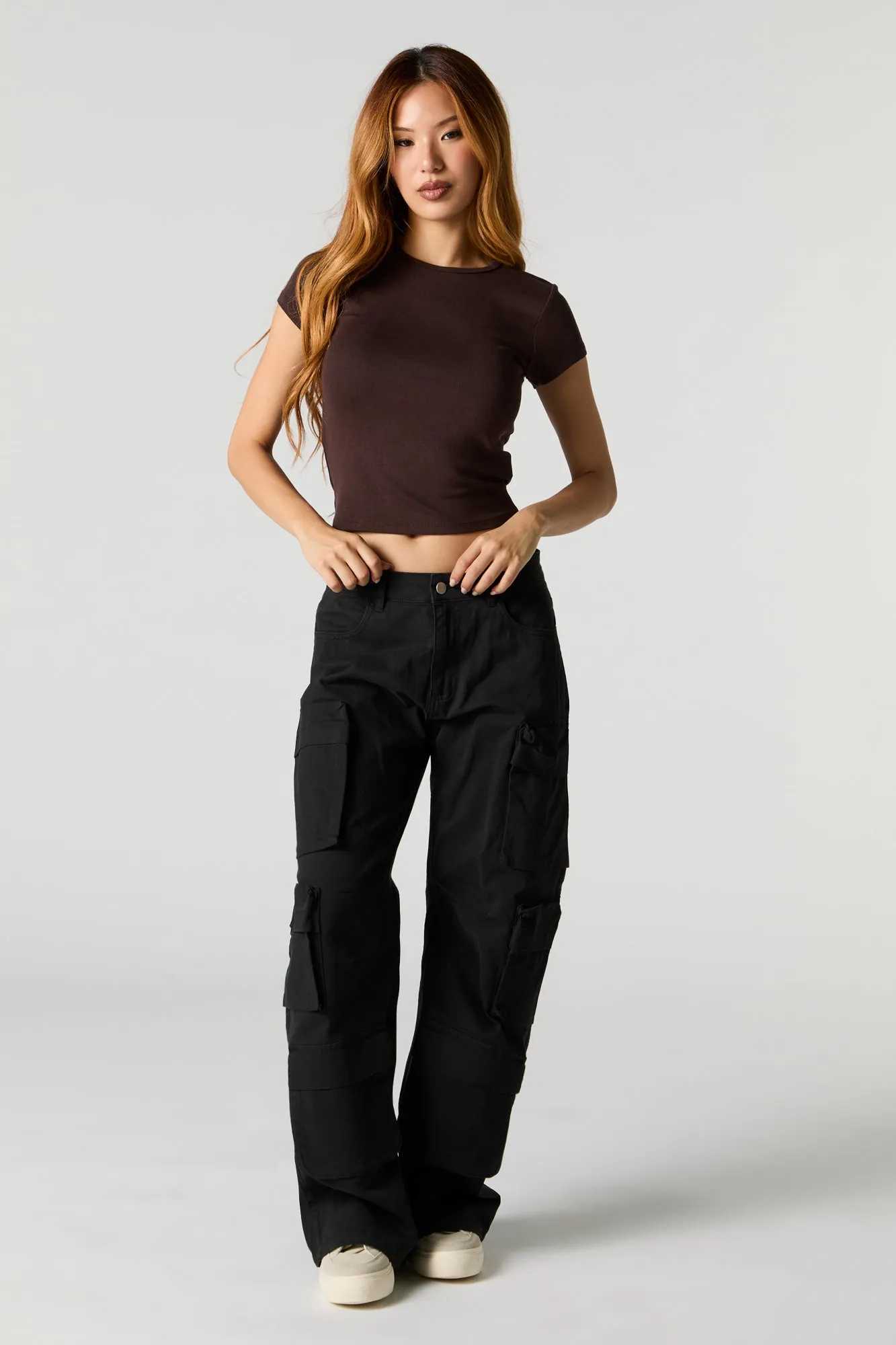 Multi Pocket Straight Leg Cargo Pant