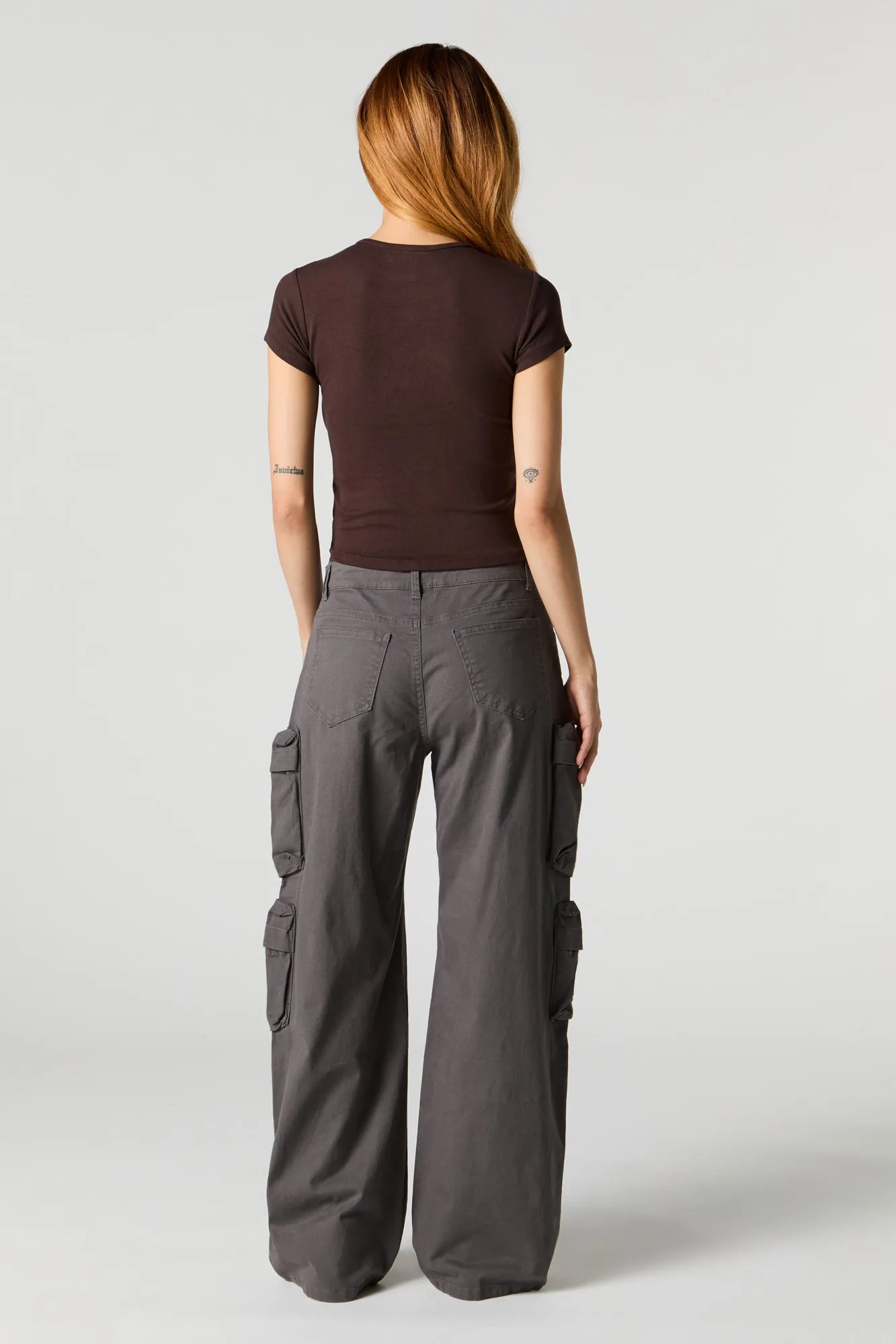 Multi Pocket Straight Leg Cargo Pant