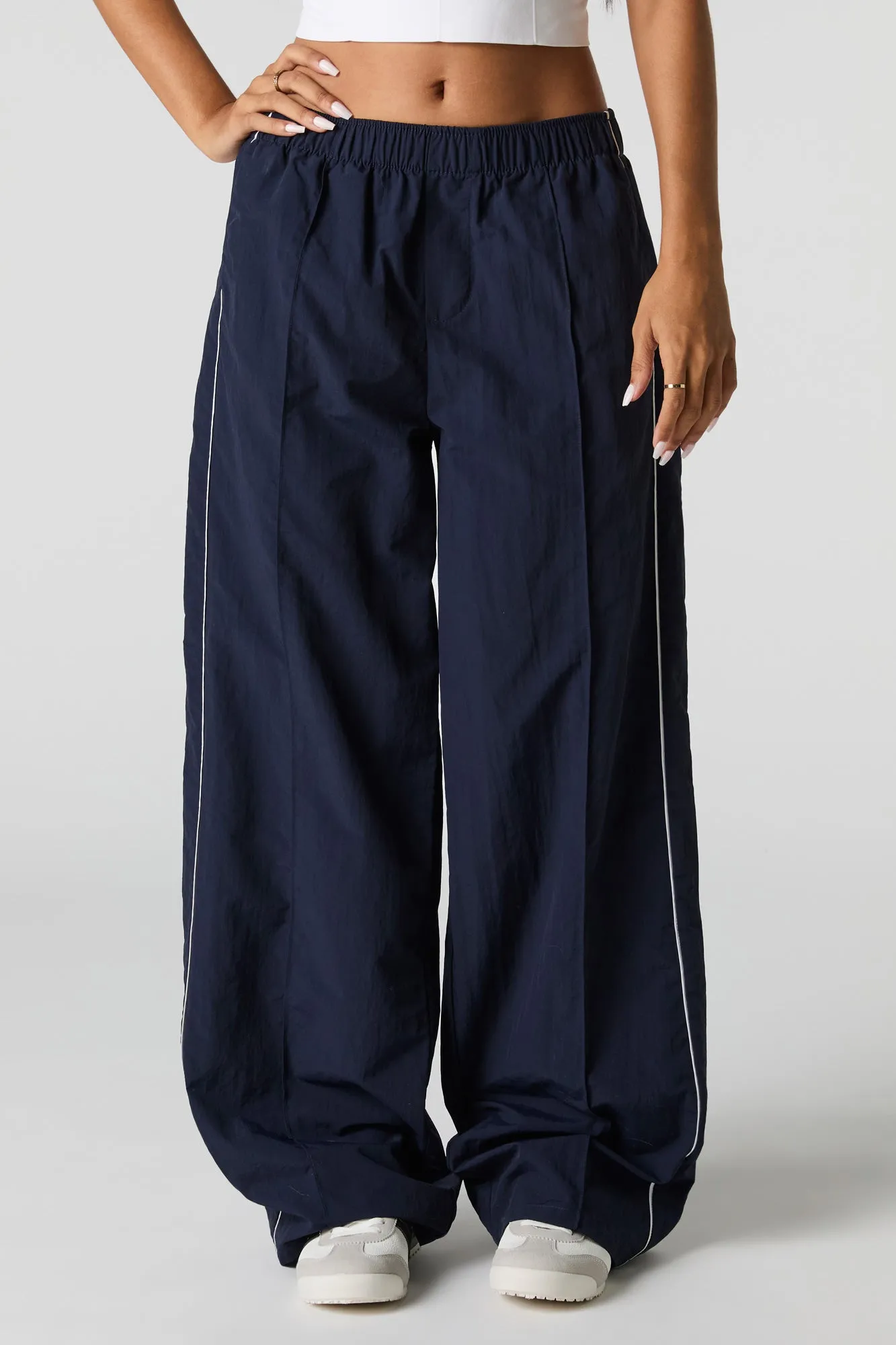 Nylon Wide Leg Pant