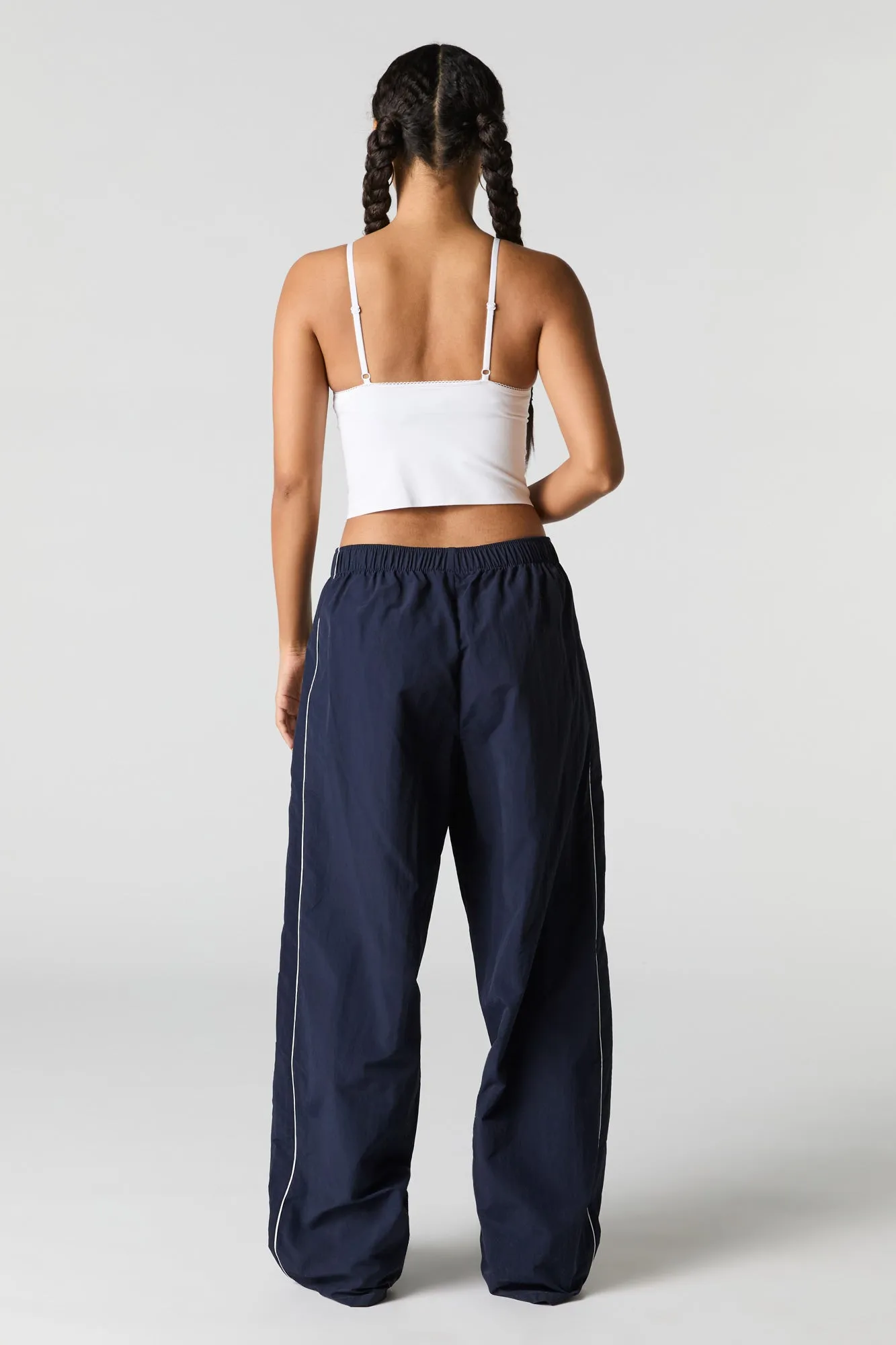 Nylon Wide Leg Pant