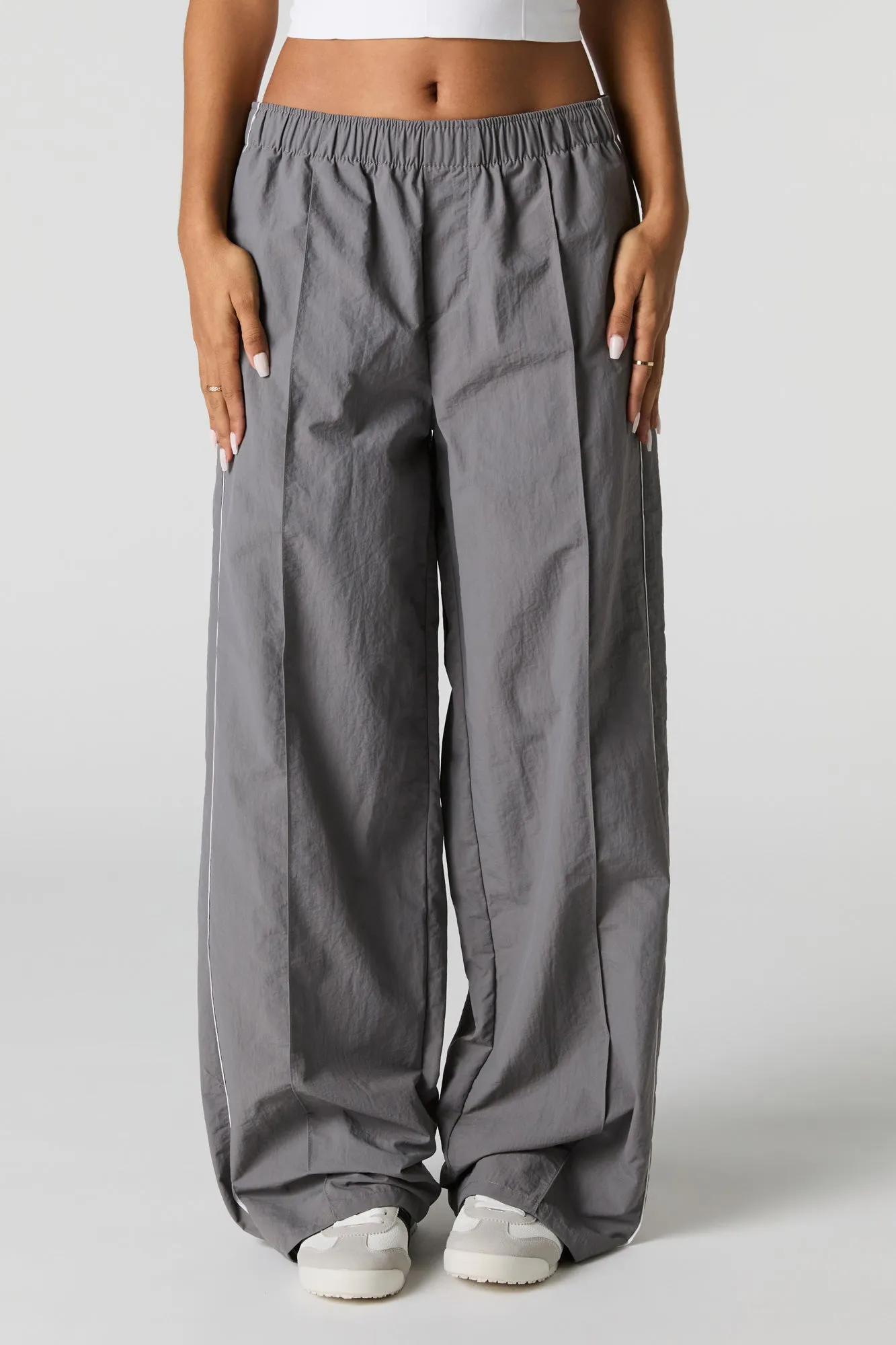 Nylon Wide Leg Pant