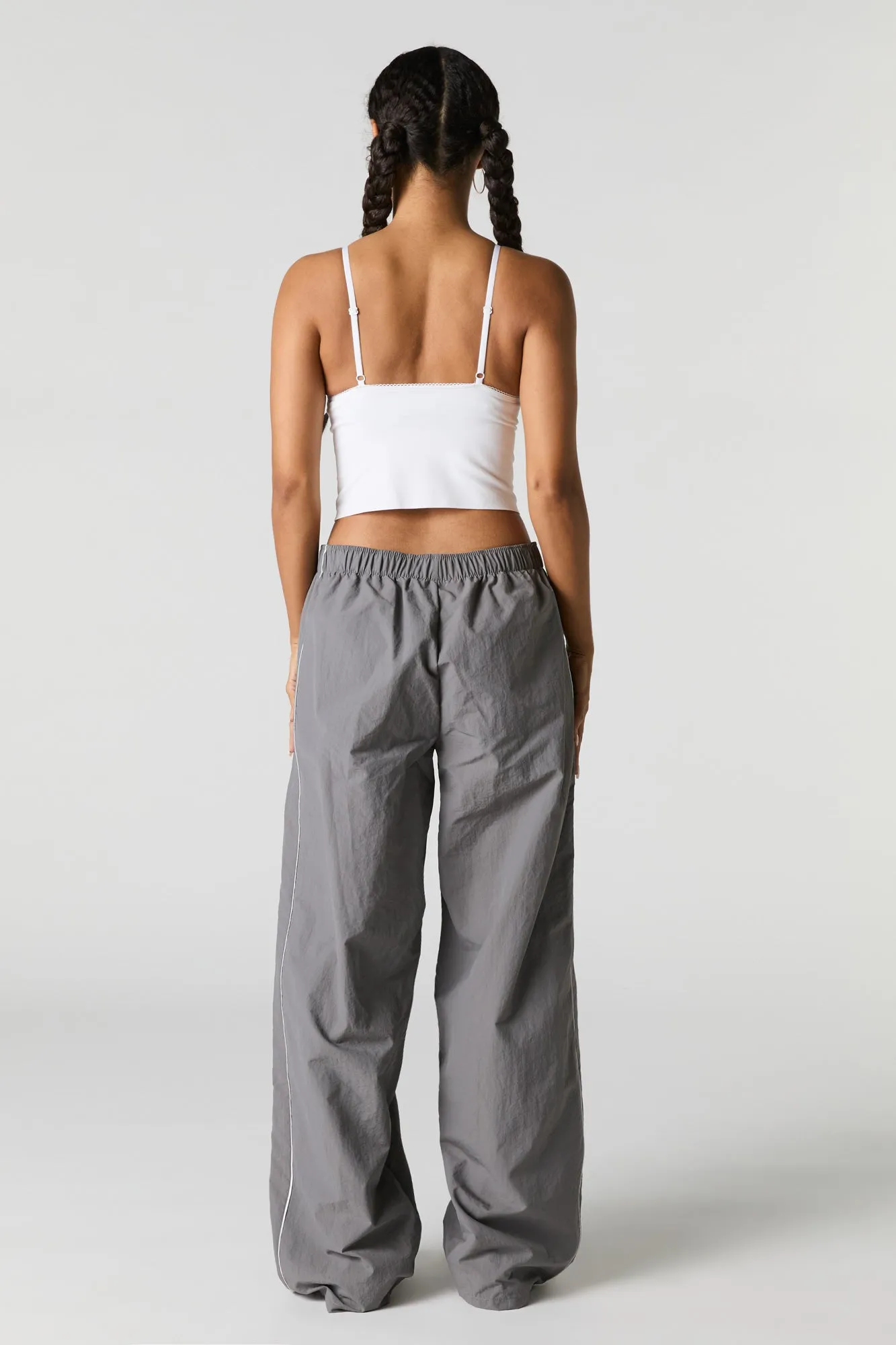 Nylon Wide Leg Pant