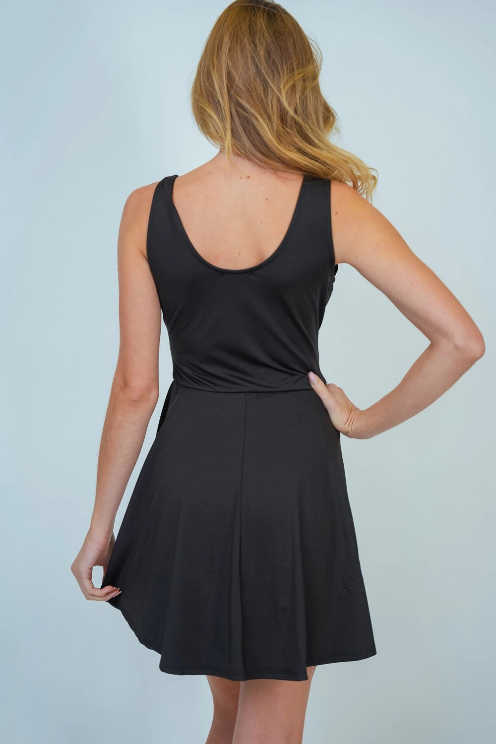 Own the Night Black Tank Mini Dress | White Birch* - Final Sale