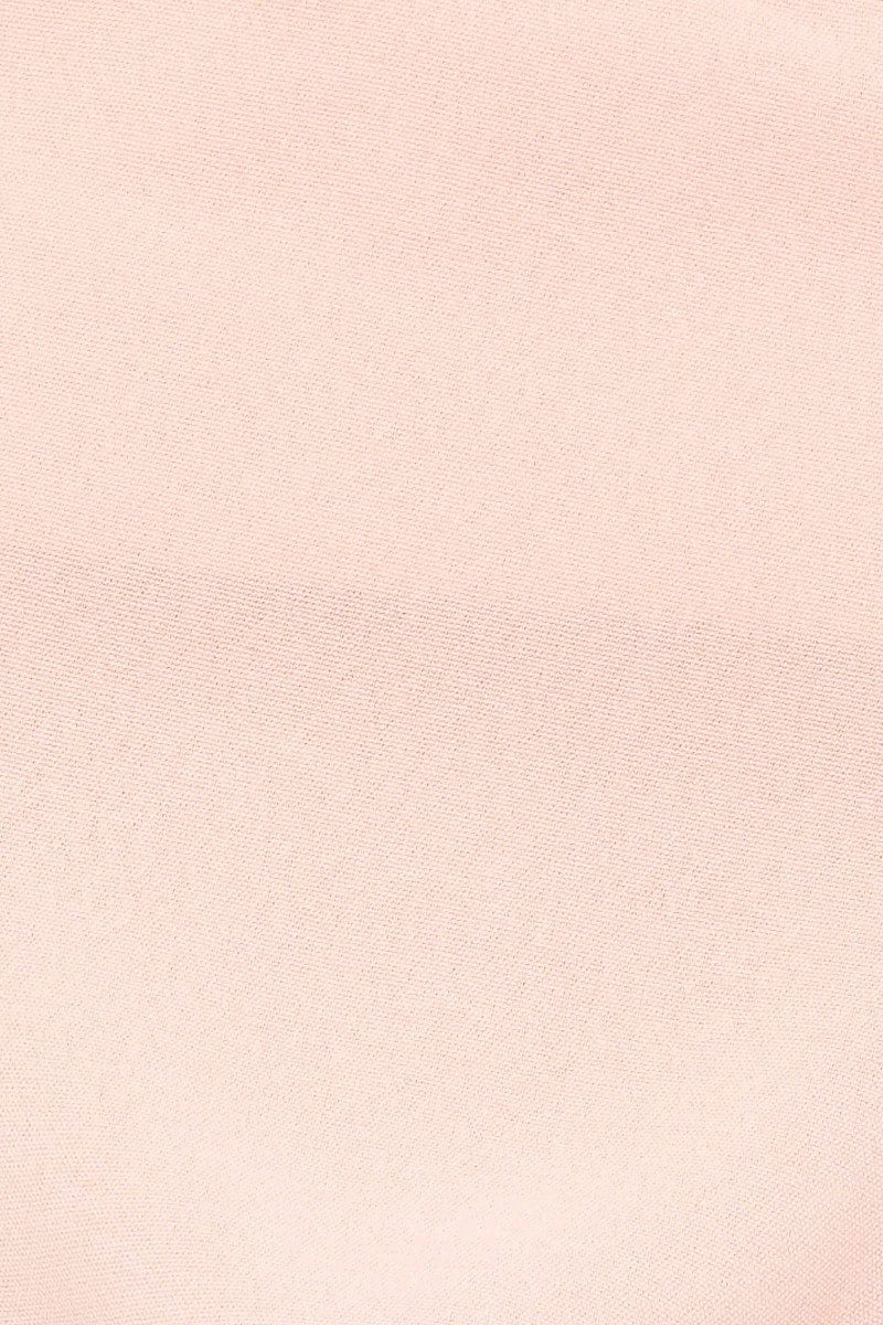 Pink Tie Front Bandeau Top