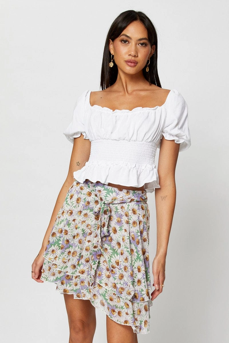 Print Skater Skirt
