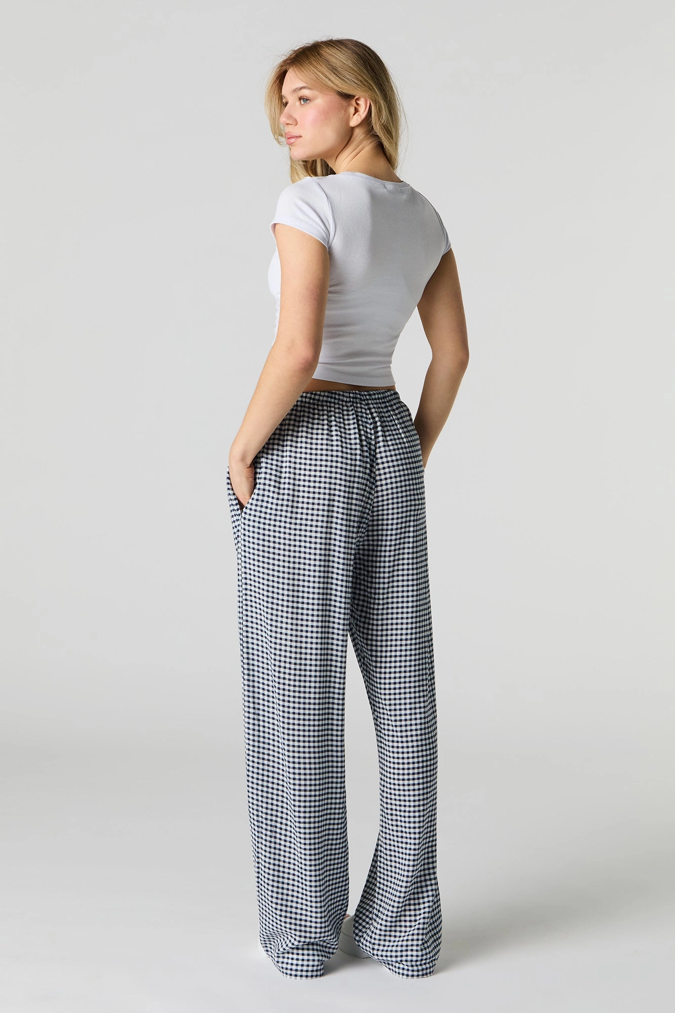 Printed Drawstring Wide Leg Pant