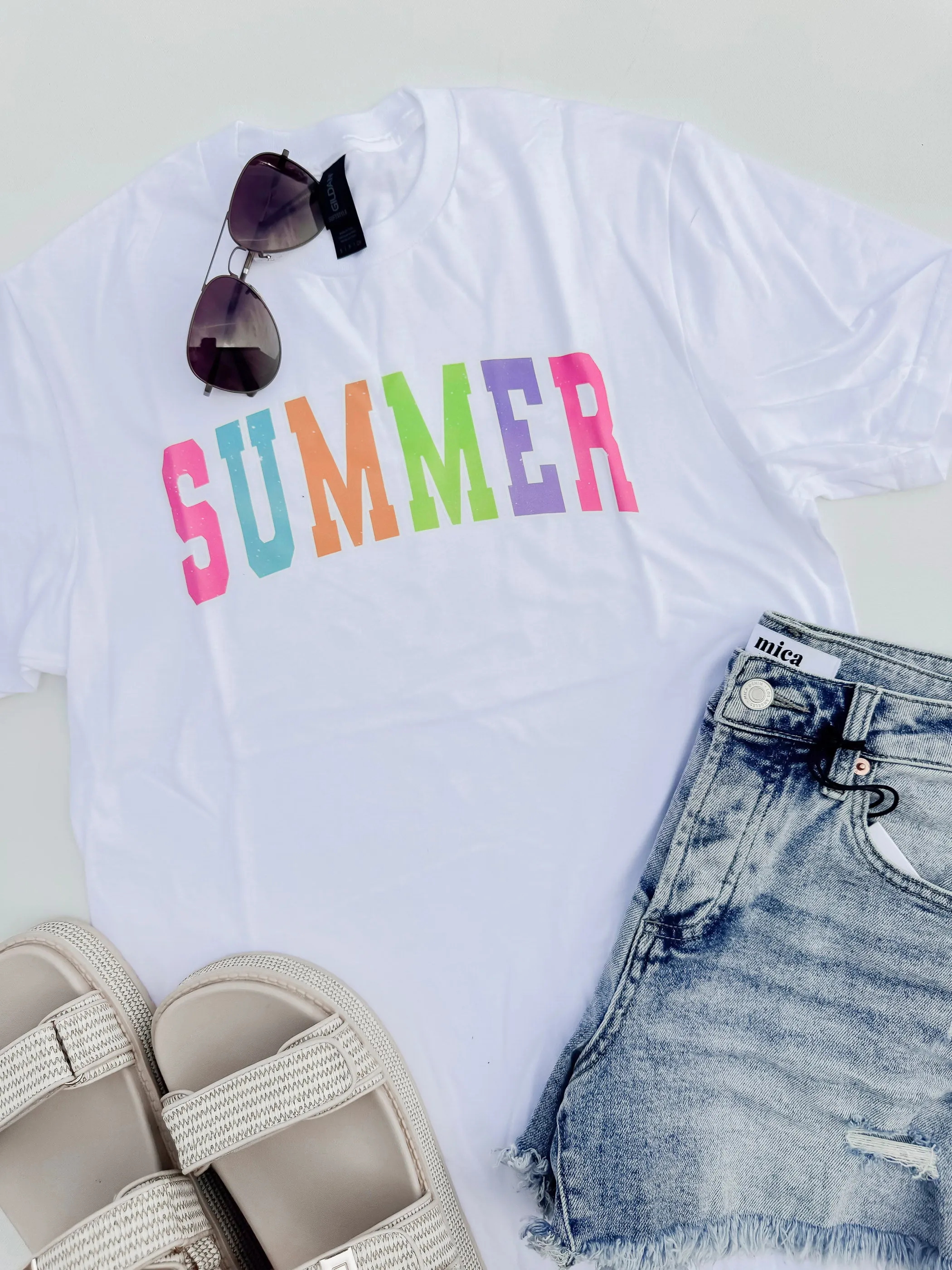 Rainbow SUMMER Graphic T-shirt
