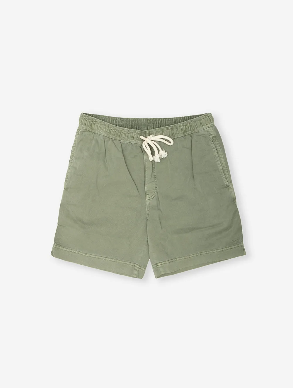 Regular Sunfaded Drawstring Shorts Green