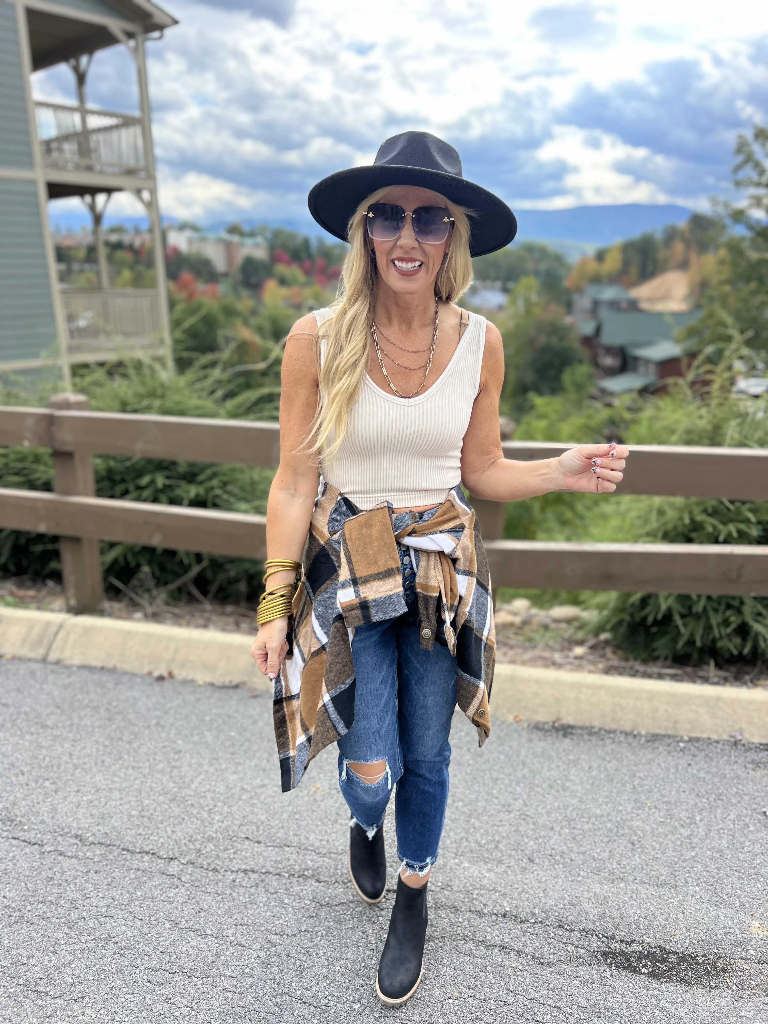 Reversible Vintage Wash Cropped Tank Top - Final Sale