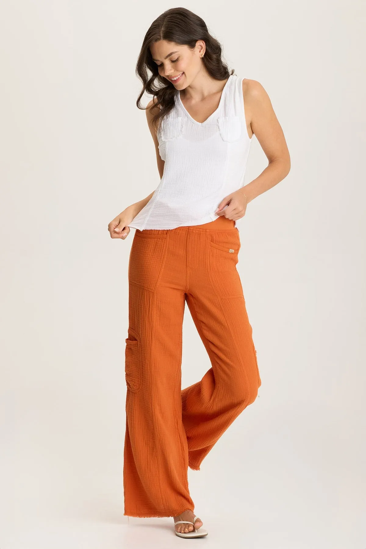 Rizal Gauze Pocket Flare Pant