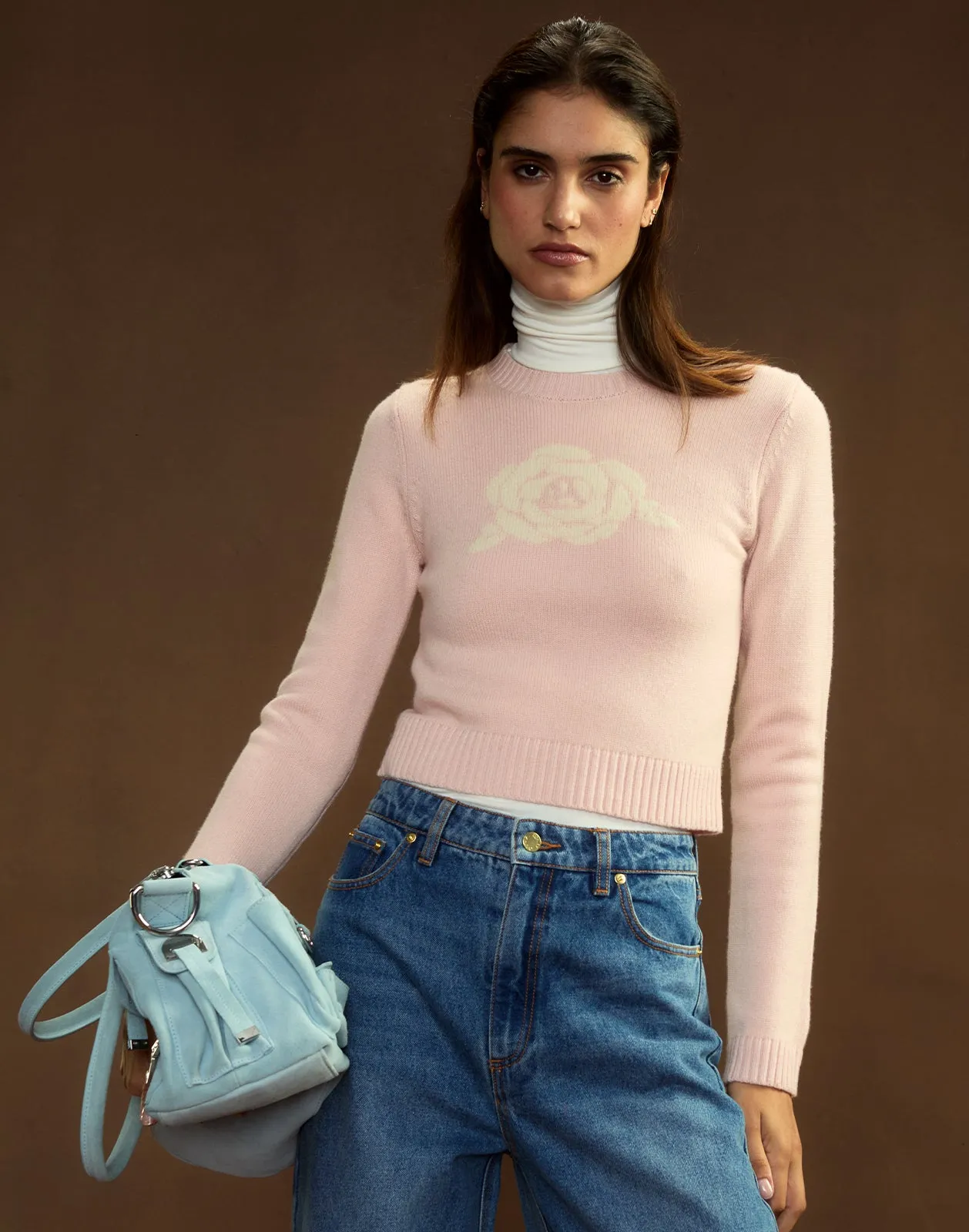 Rosette Wool Cashmere Sweater