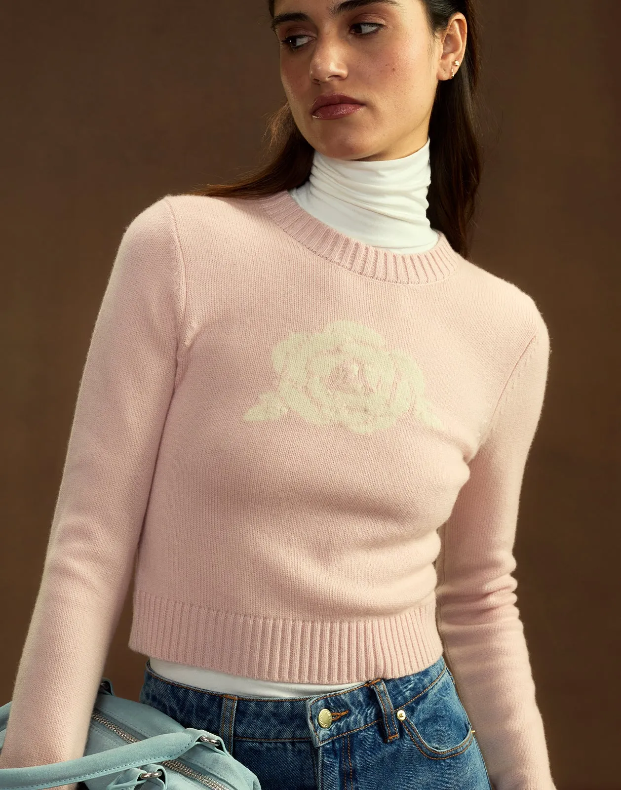 Rosette Wool Cashmere Sweater