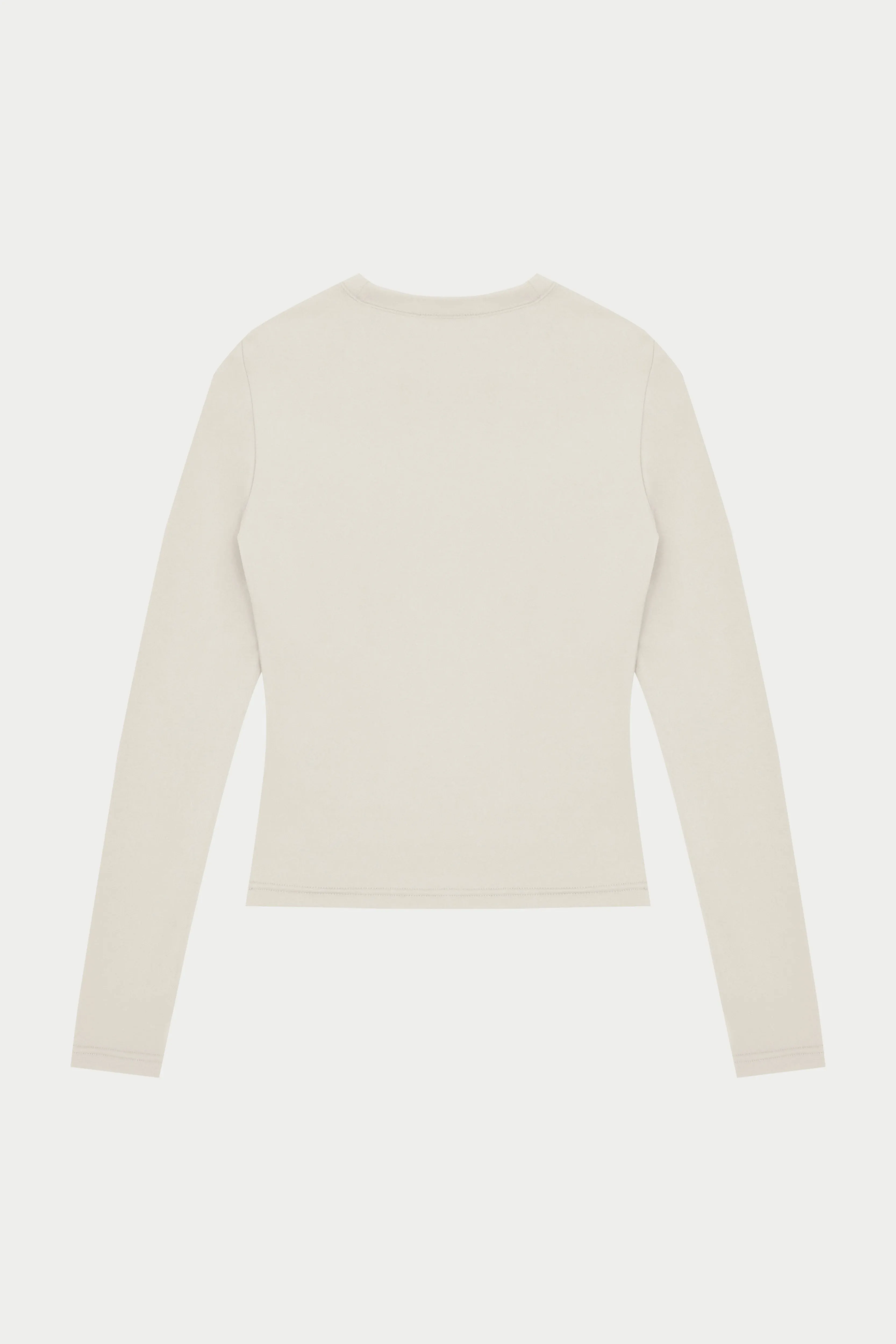 SCULPTING STRETCH LONG SLEEVE TOP - BONE