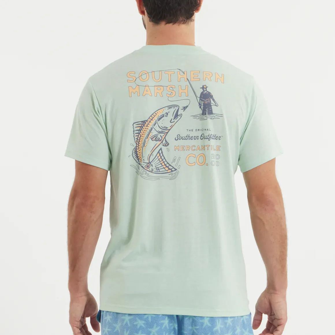 Southern Marsh SEAWASH Tee - Retro Redfish
