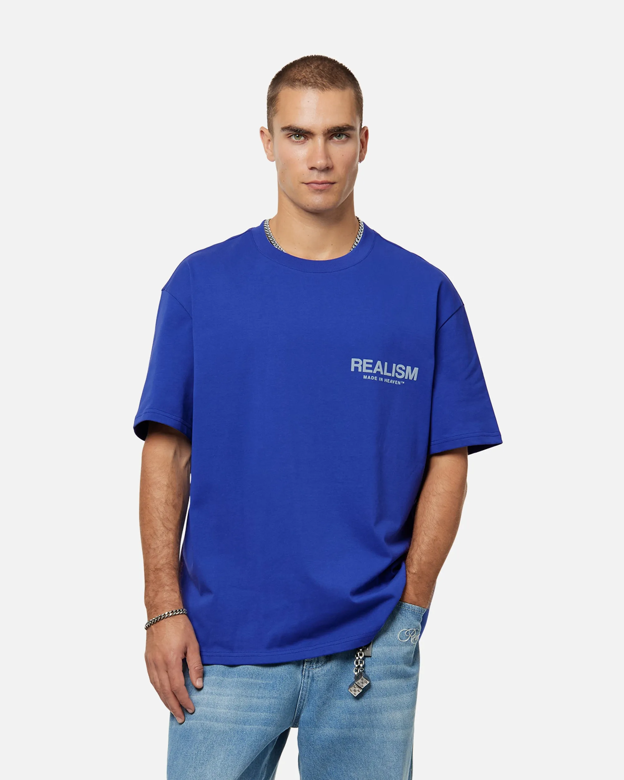 SSS REALISM HEAVEN LOGO TEE ULTRAMARINE