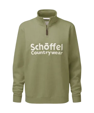 St Issey Quarter Zip Sweatshirt - Light Sage
