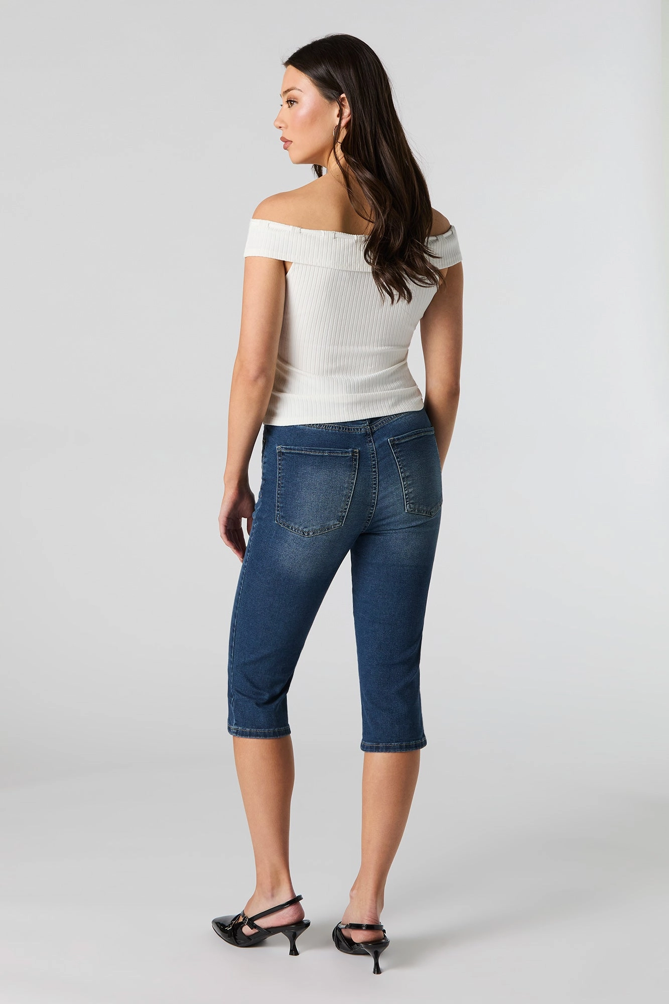 Stretch Denim Capri
