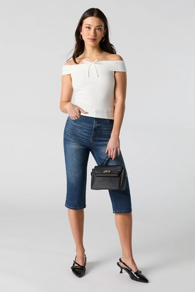Stretch Denim Capri