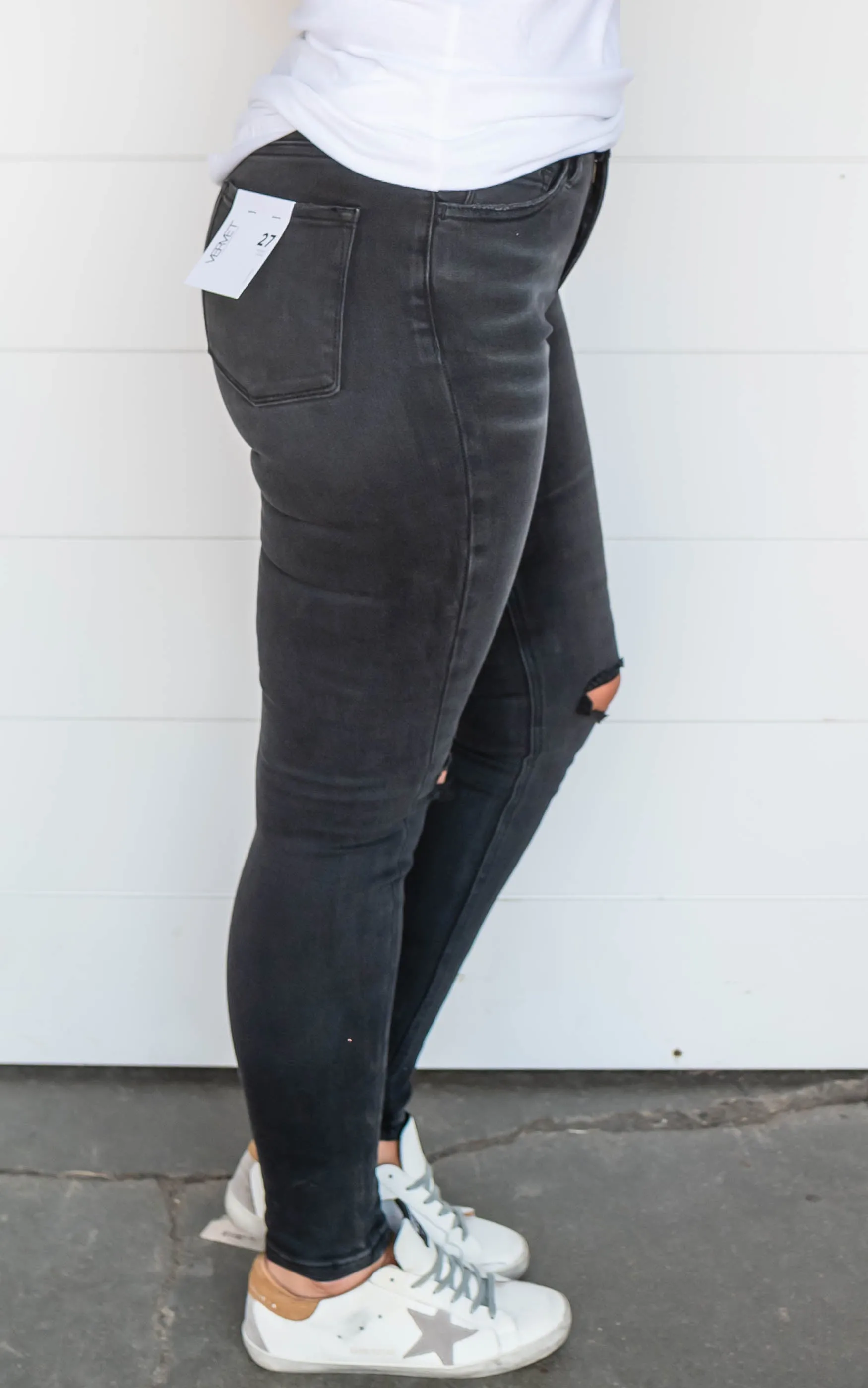 Super Soft High Rise Skinny Jeans - Vervet* - Final Sale