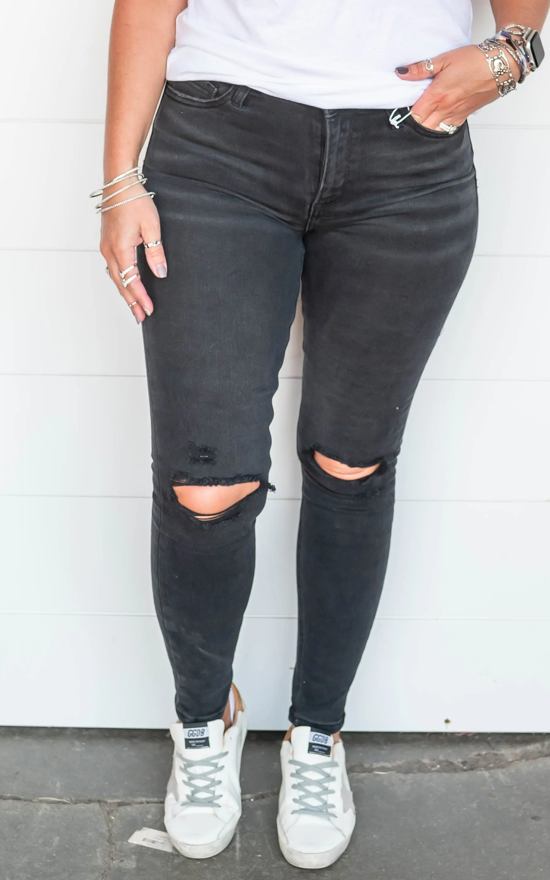 Super Soft High Rise Skinny Jeans - Vervet* - Final Sale