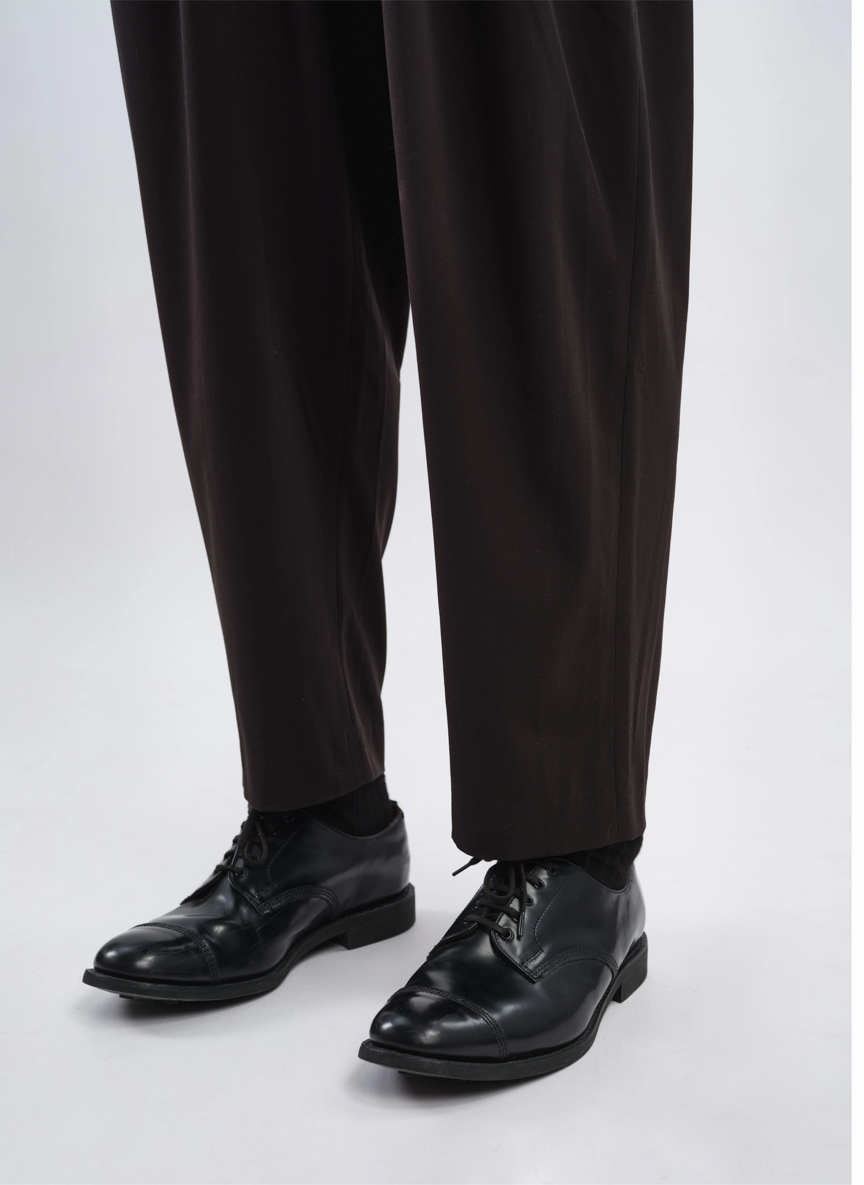 Tencil Cotton Polyester Spandex Wide Tapered Pants (P-12)