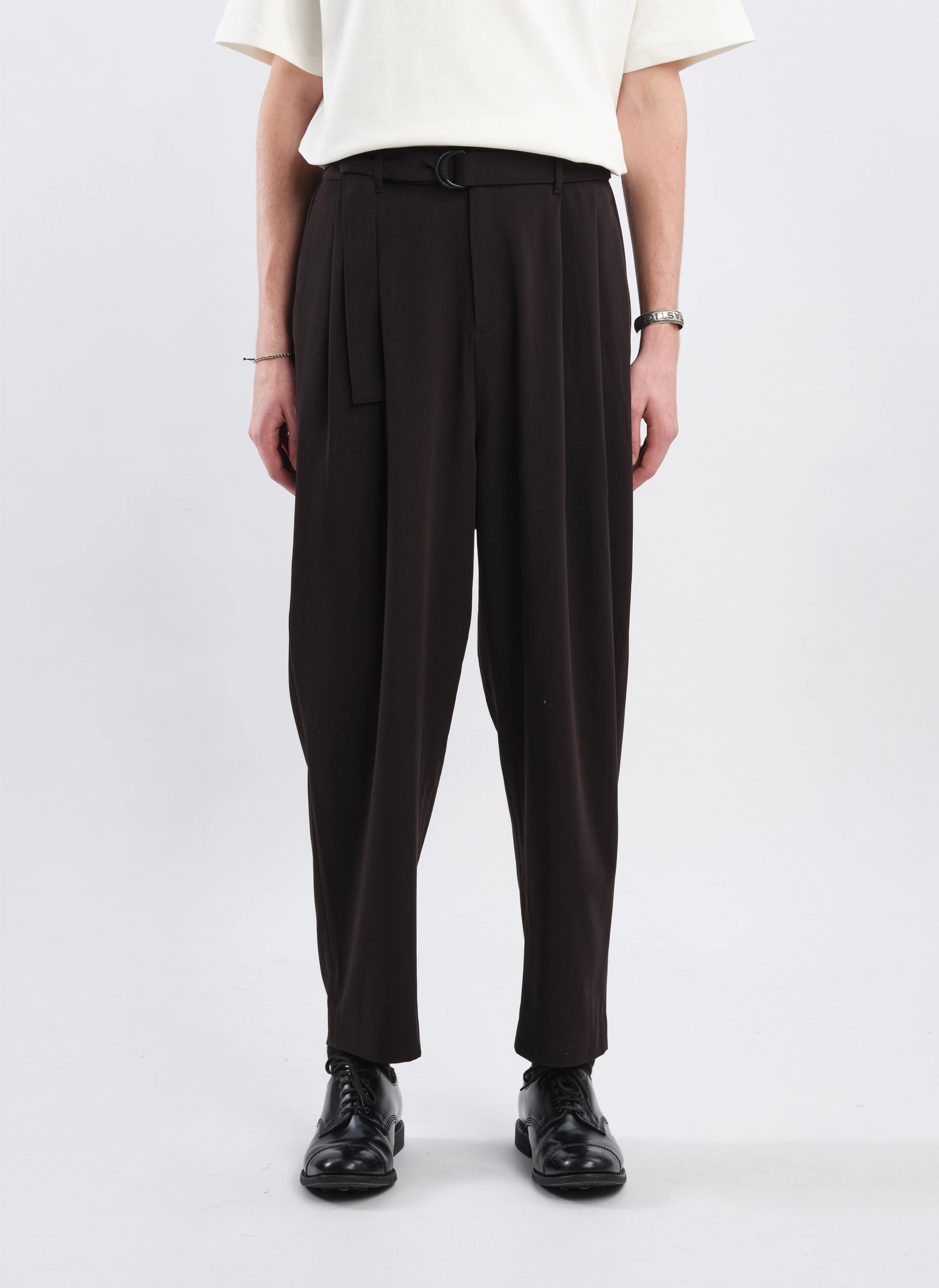 Tencil Cotton Polyester Spandex Wide Tapered Pants (P-12)