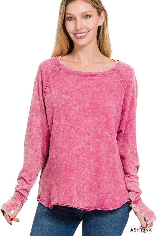 The Chloe Vintage Wash Scoop Neck Top | FINAL SALE