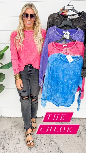 The Chloe Vintage Wash Scoop Neck Top | FINAL SALE
