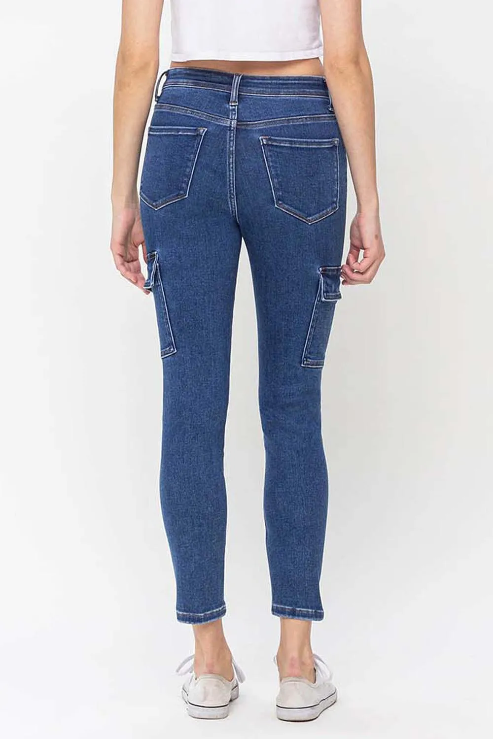 The J.Law High Rise Cargo Crop Skinny Denim Jean | Vervet - Final Sale