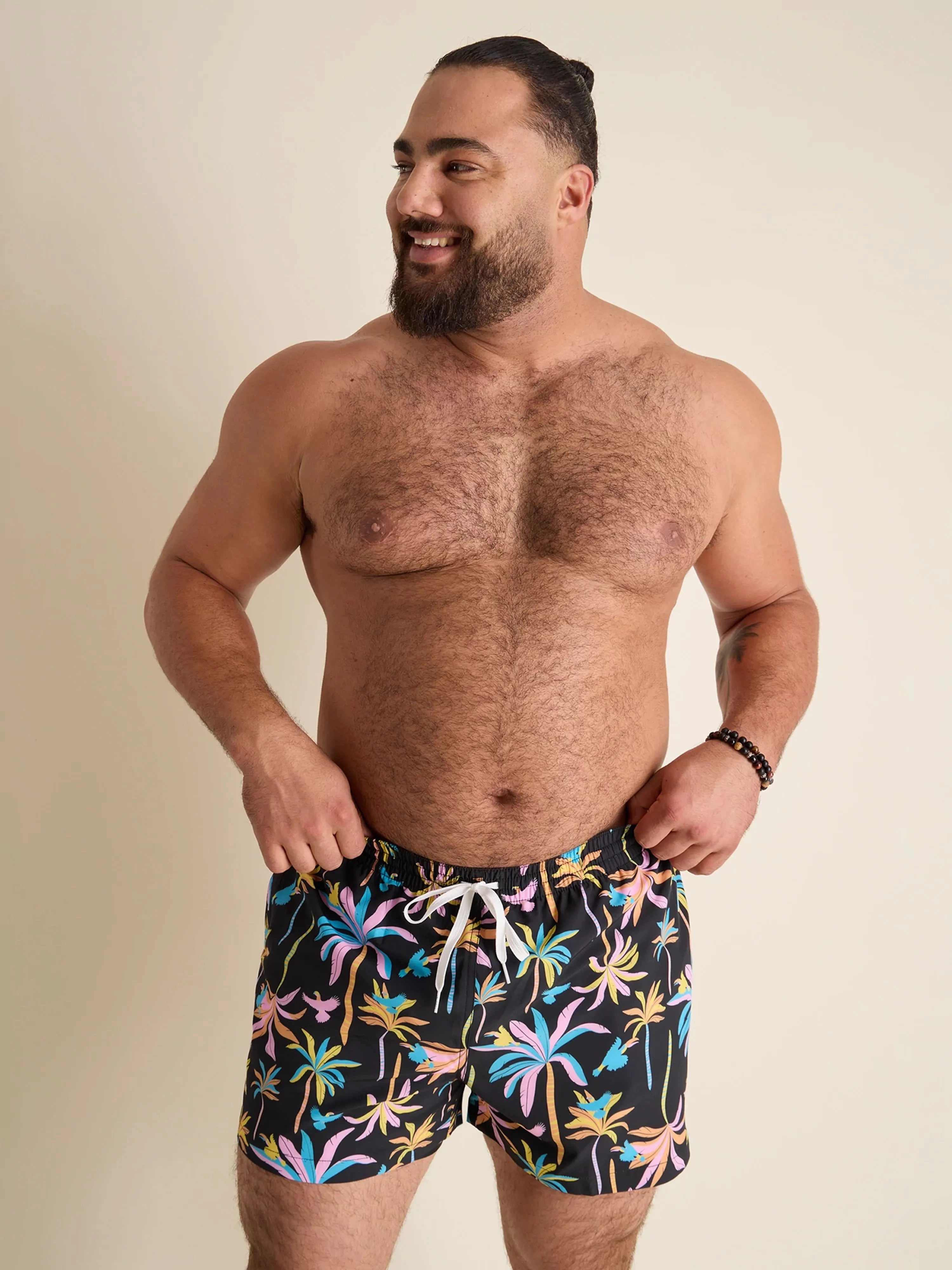 The Black Light Nights 4" (Classic Lined Swim Trunk)