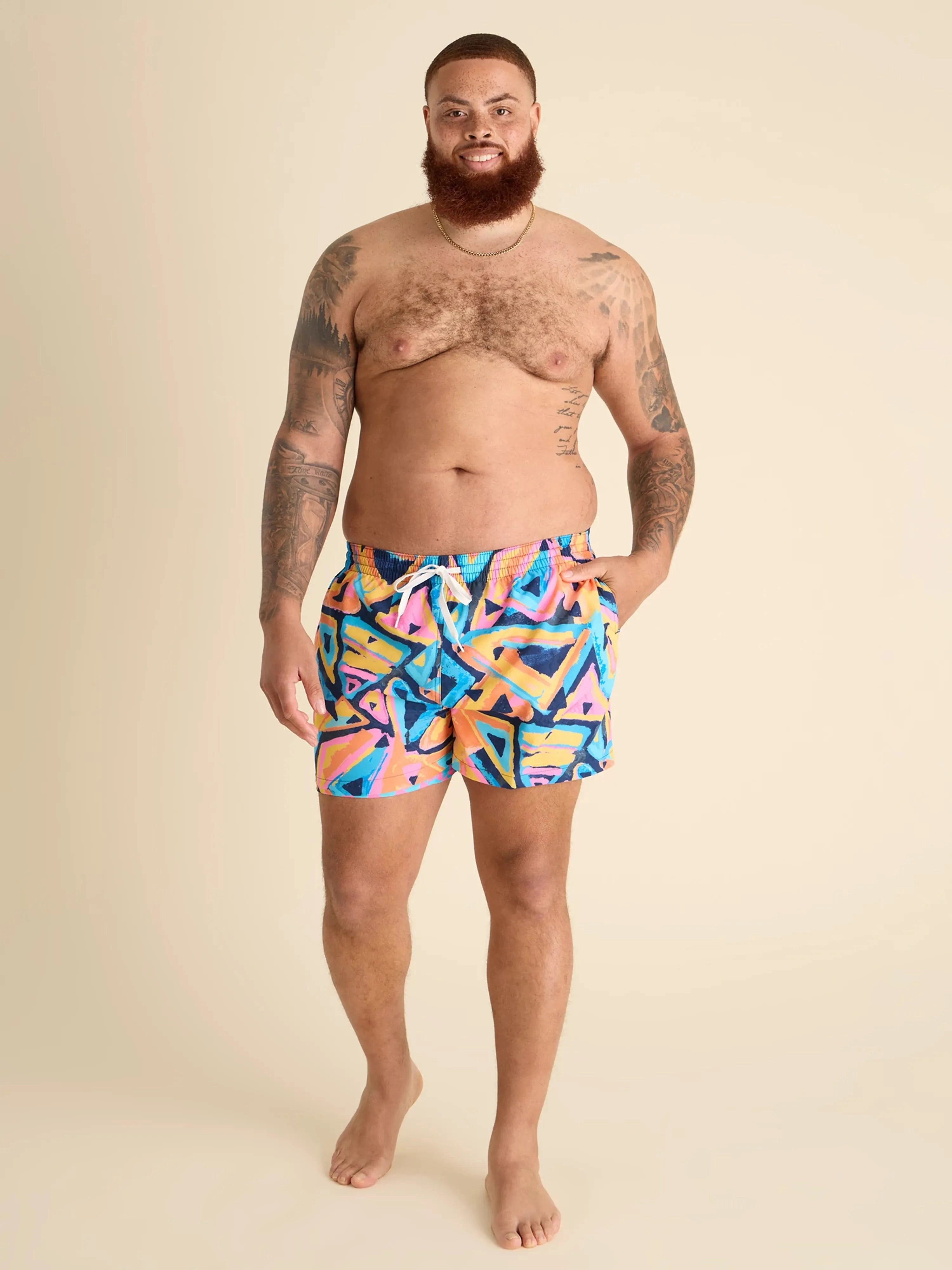 The Exploding Nachos 4" (Classic Lined Swim Trunk)