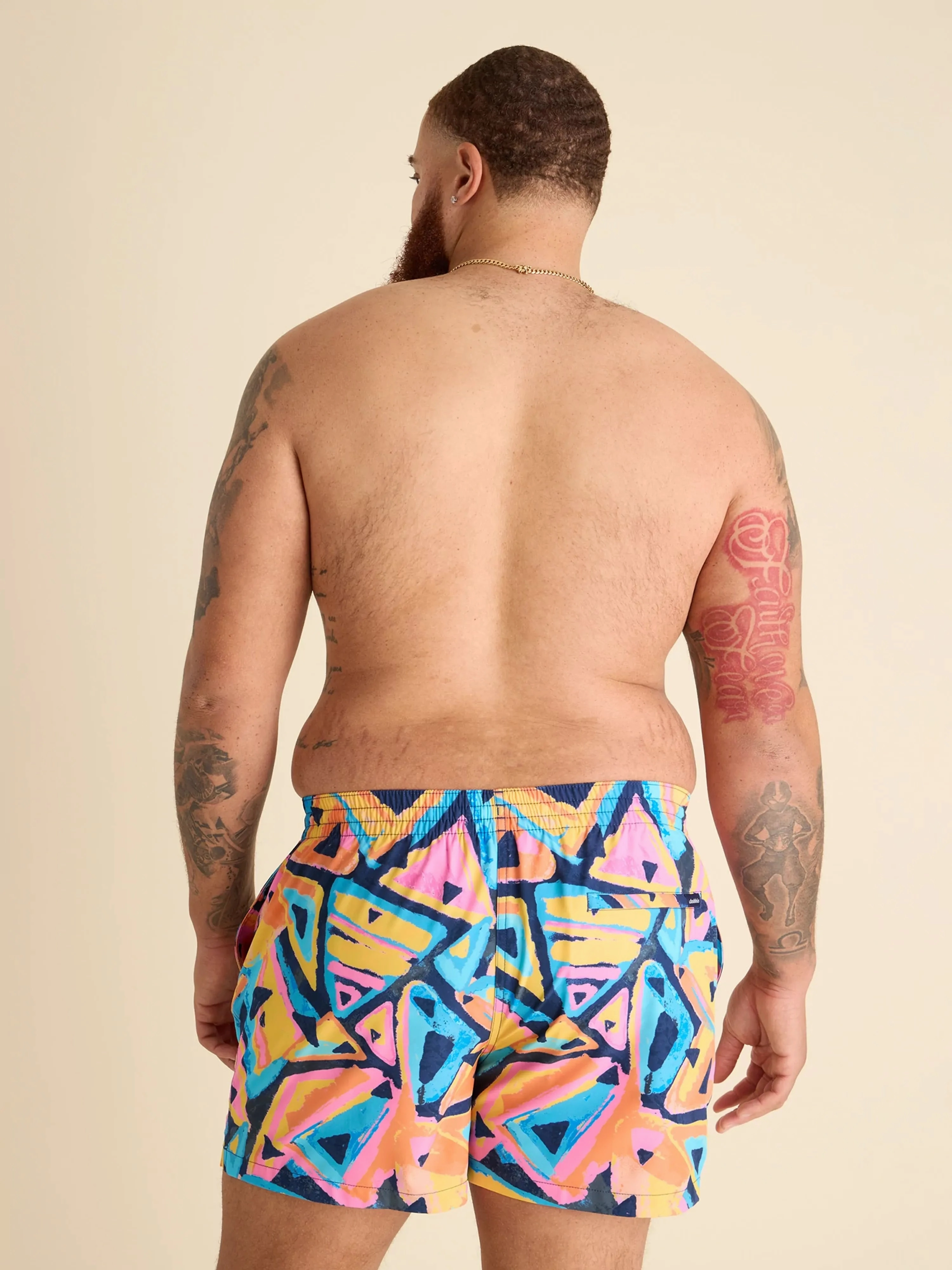 The Exploding Nachos 4" (Classic Lined Swim Trunk)