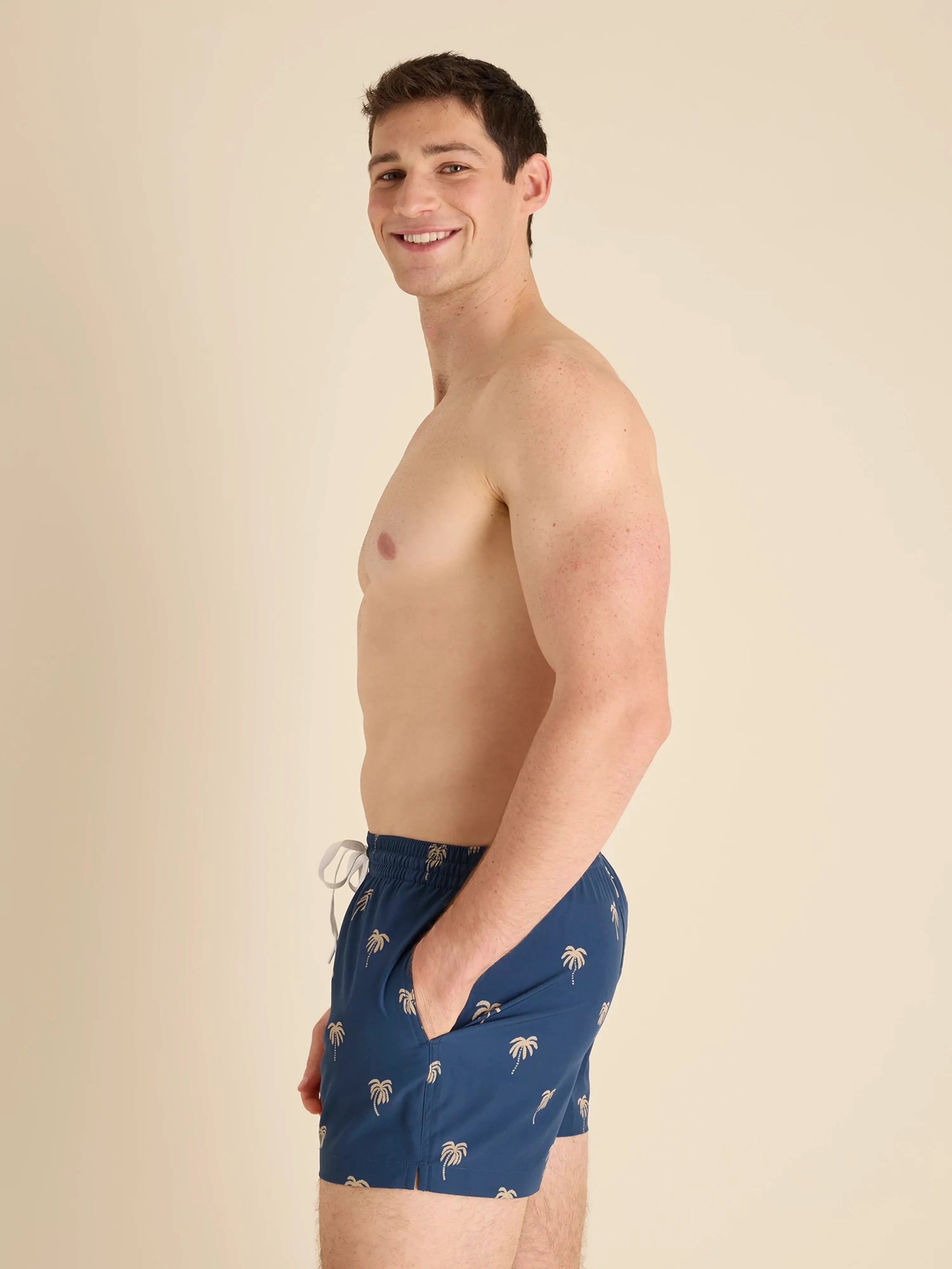 The Midnight Palms 4" (Classic Swim Trunk)