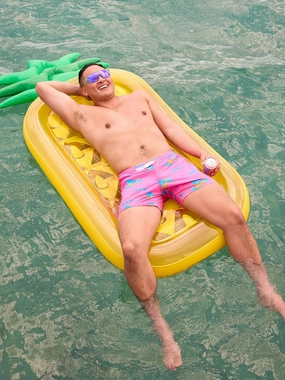 The Pineapple Floaters 4" (Classic Lined Swim Trunk)