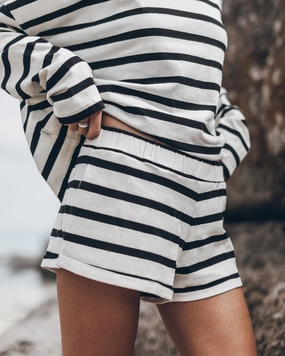 The Striped Cotton Shorts