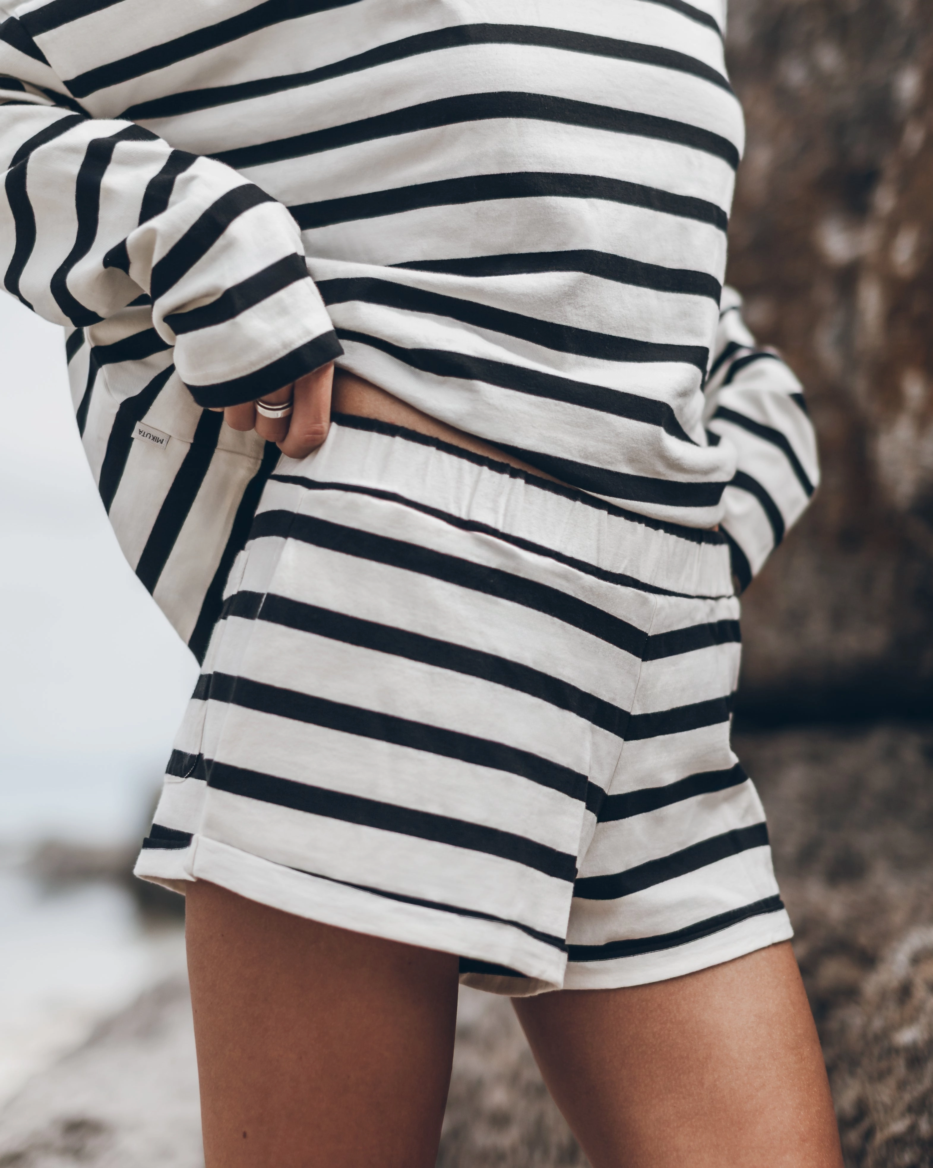 The Striped Cotton Shorts