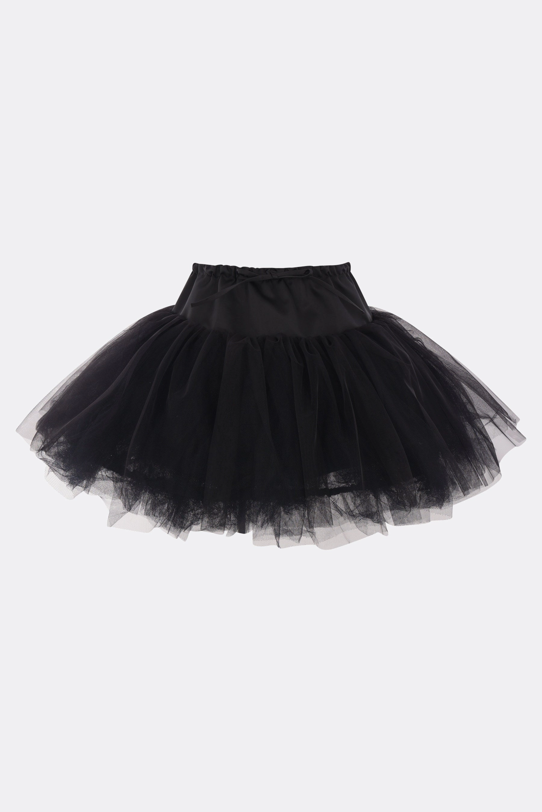 tulle and satin mini skirt