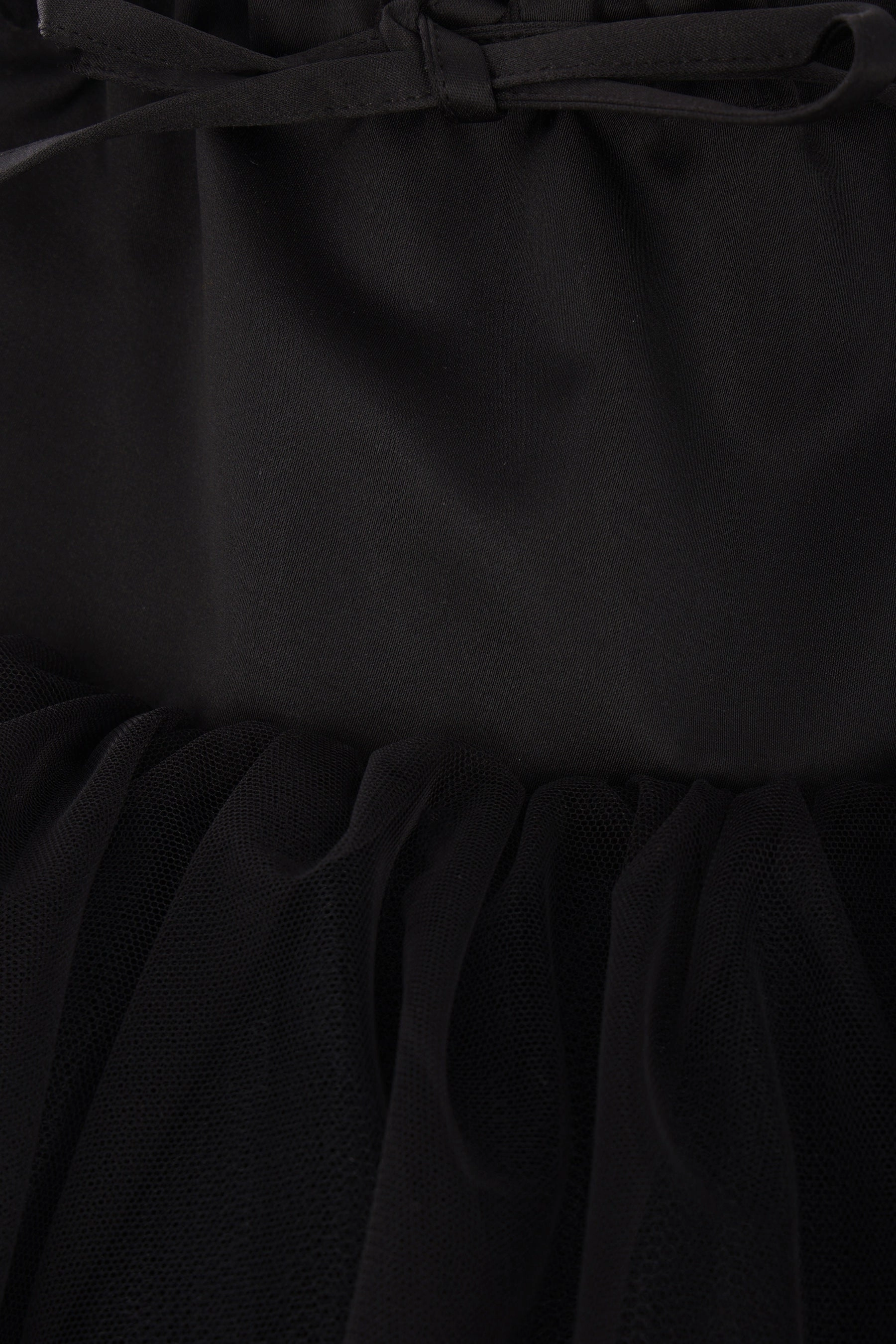 tulle and satin mini skirt