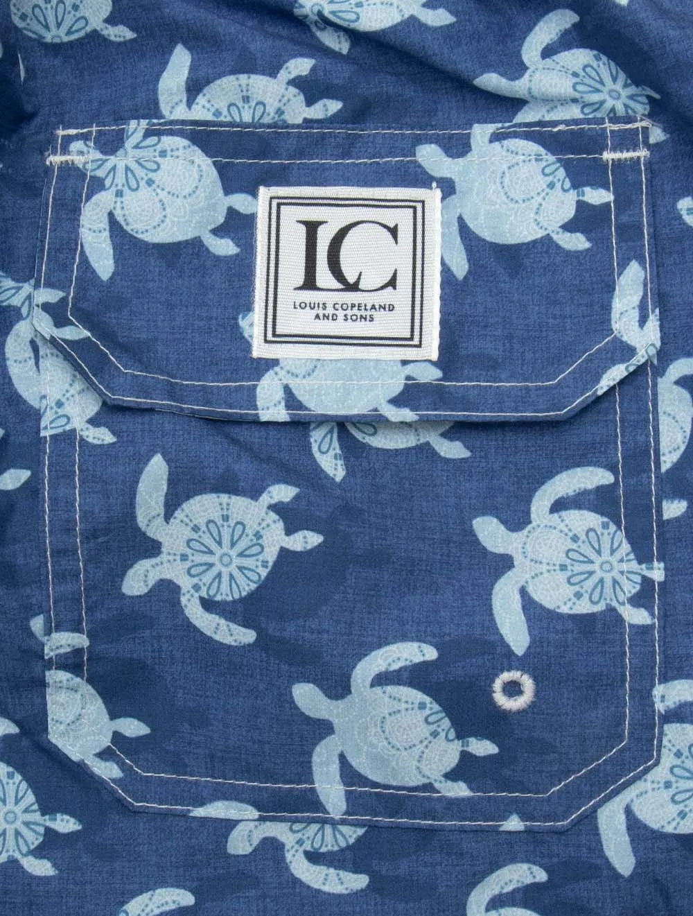 Turtle Print Swimwear Blue