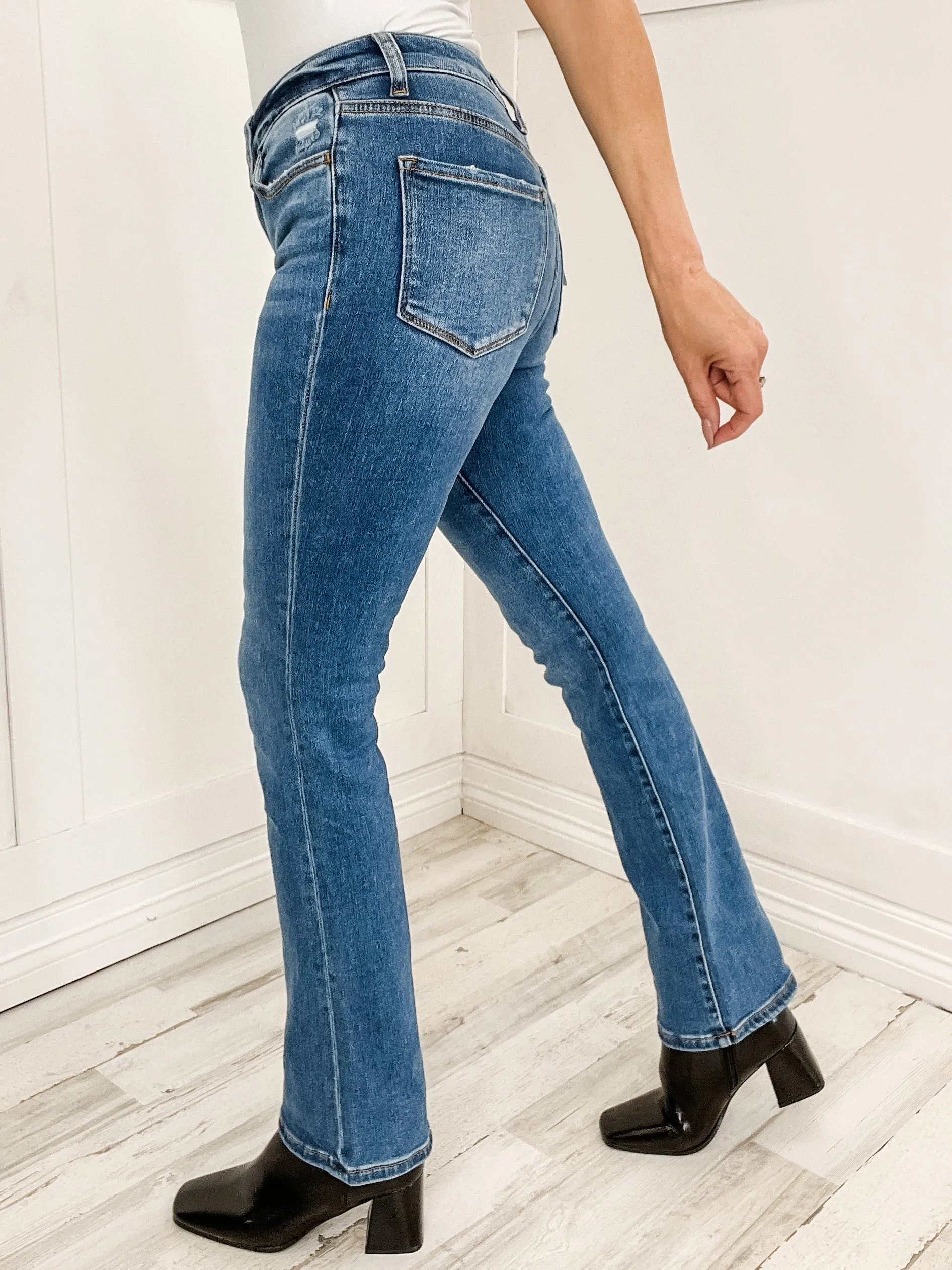 Vervet Shining High Rise Bootcut Jeans - SET A