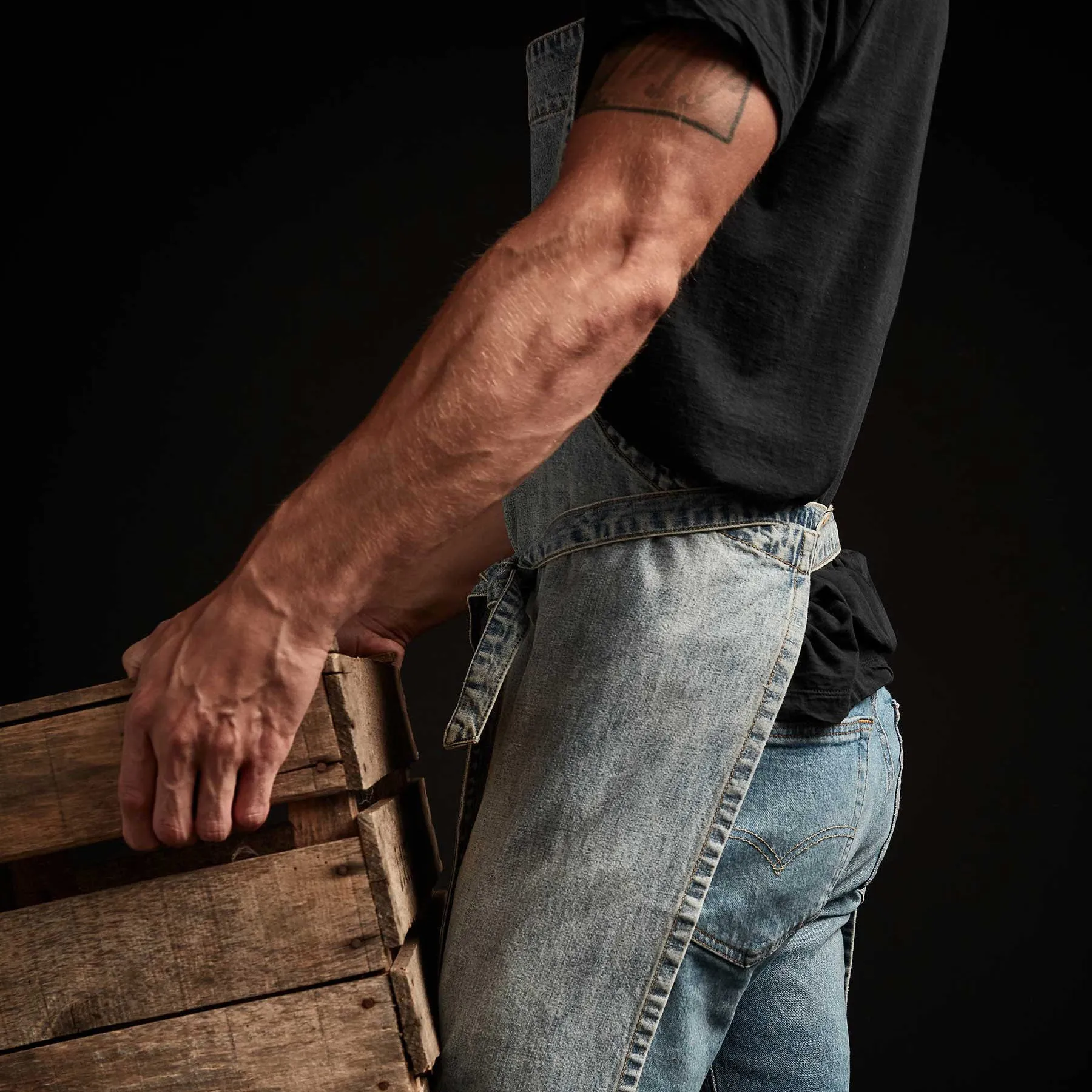 Vintage Denim Chef's Apron - Denim Wash
