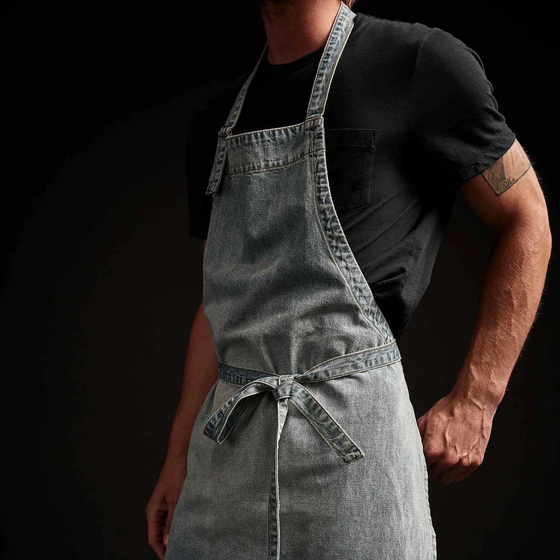 Vintage Denim Chef's Apron - Denim Wash