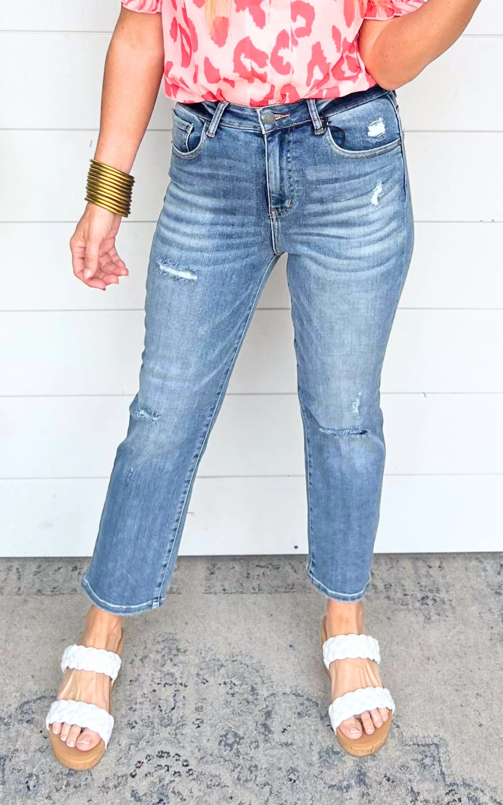 Vintage Washed Straight Leg Jeans | Risen - Final Sale