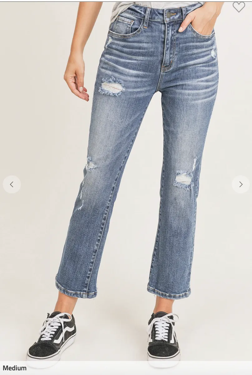 Vintage Washed Straight Leg Jeans | Risen - Final Sale