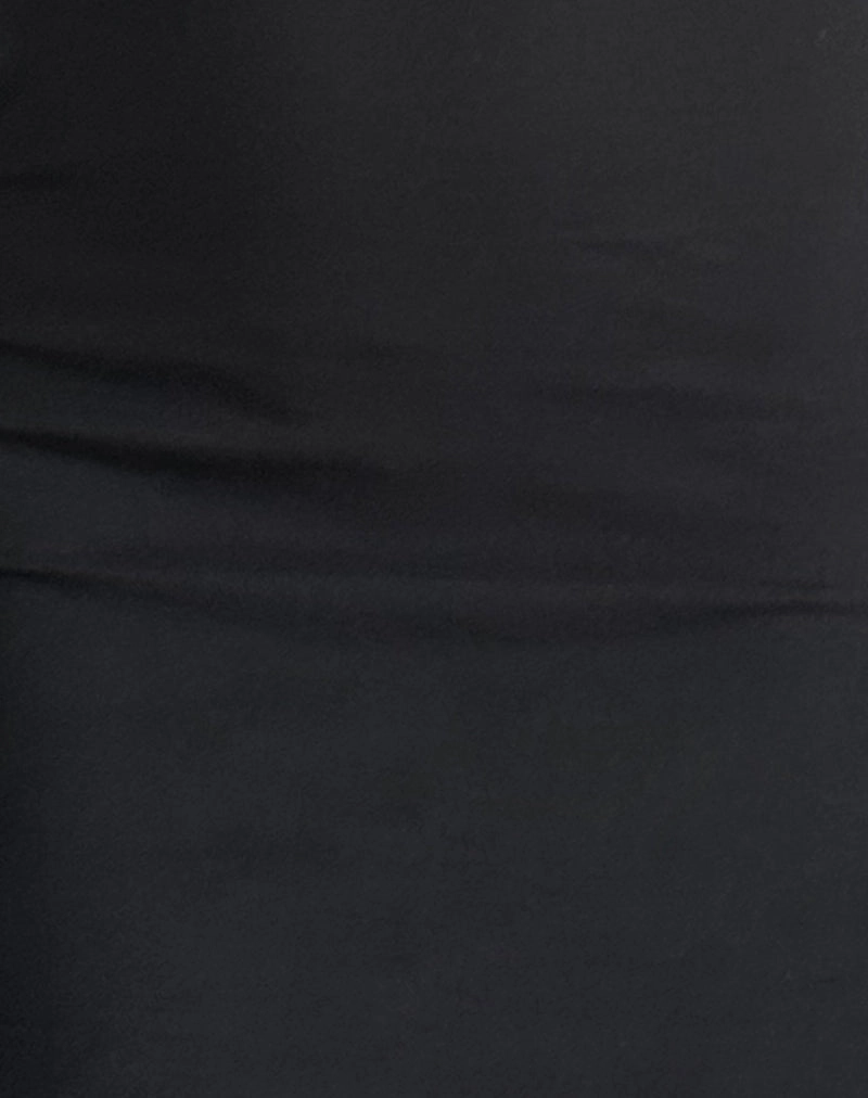 Wangi Backless Mini Dress in Lycra Black
